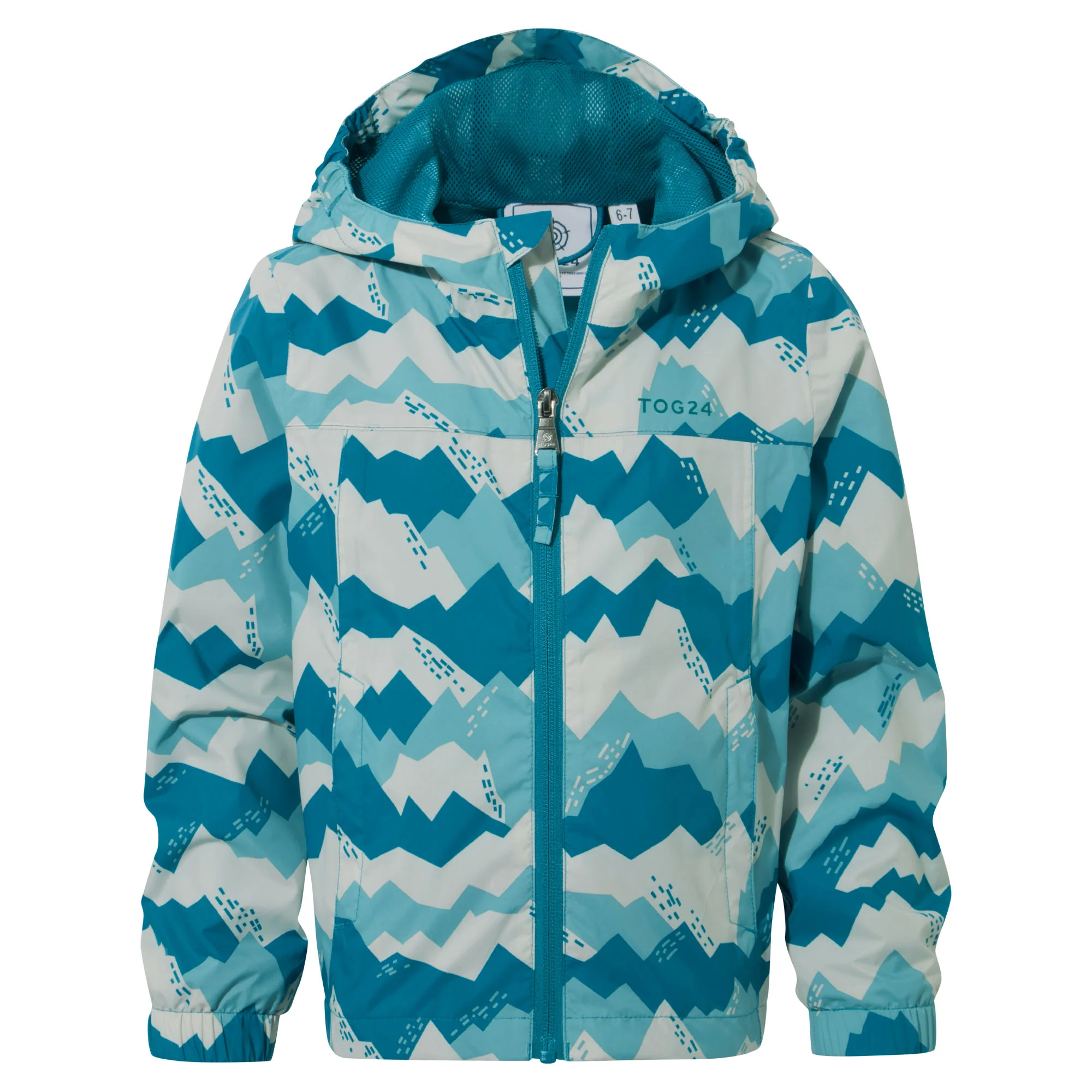 Copley Kids Waterproof Jacket - Mosaic Blue Mountain Print - Image 7