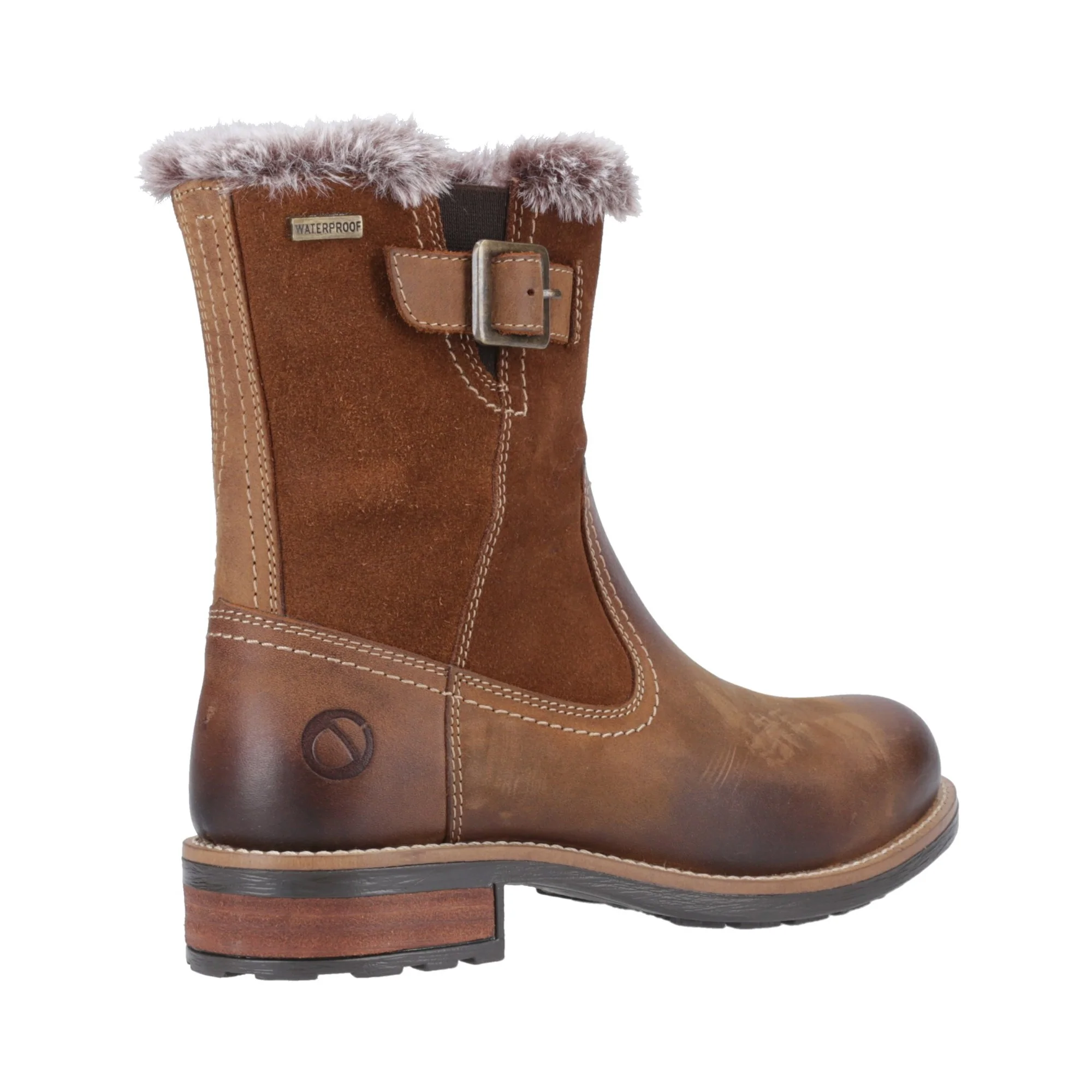 Cotswold Kemerton Womens Ankle Boots - Tan - Image 2