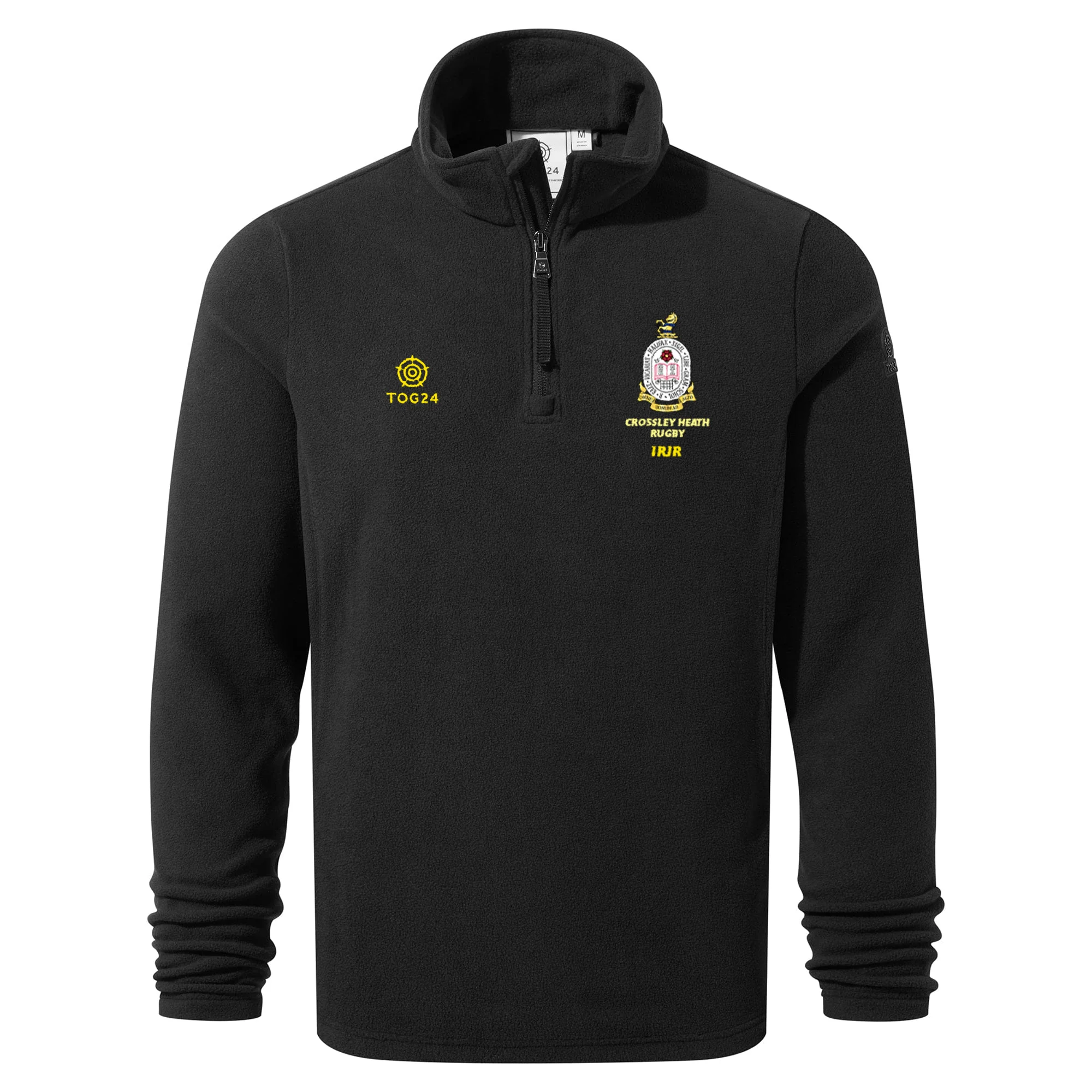 Crossley Heath Mens - Revive Quarter Zip Fleece Black - Image 2