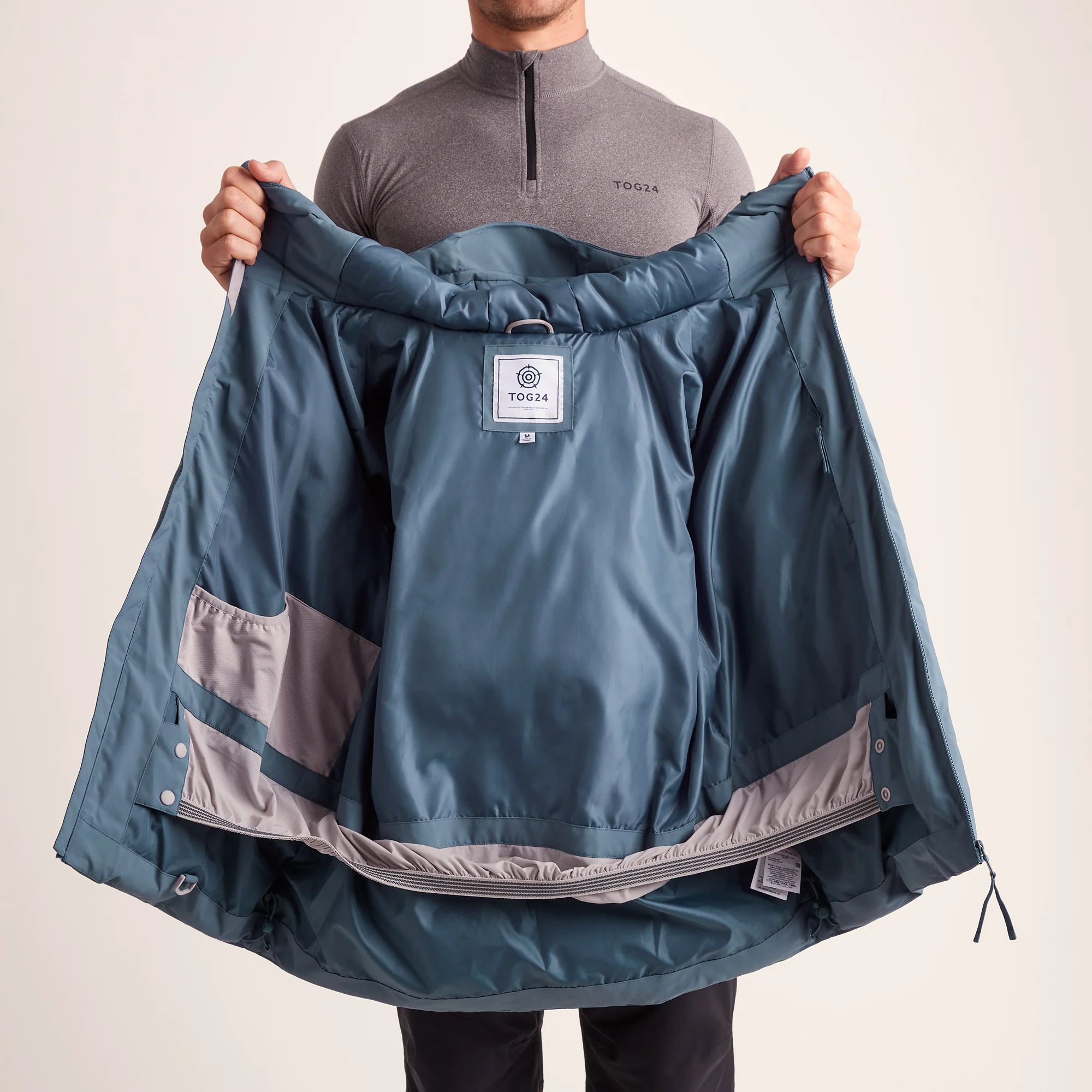 Davos Mens Shower Resistant Insulated Ski Jacket - Fjord Blue - Image 17