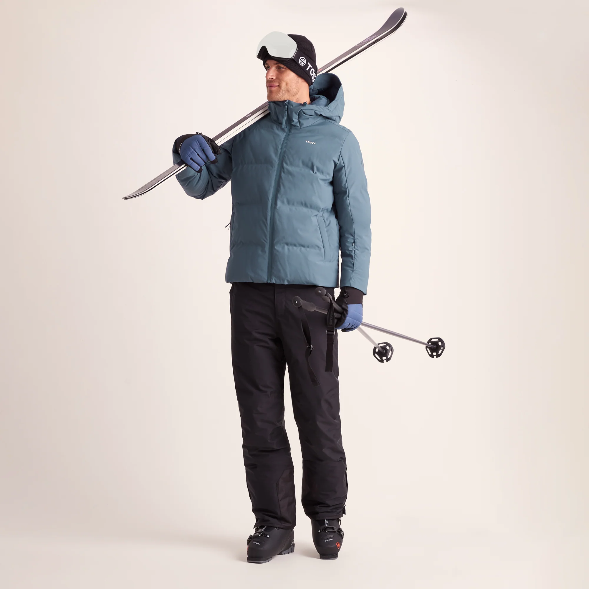Davos Mens Shower Resistant Insulated Ski Jacket - Fjord Blue - Image 6