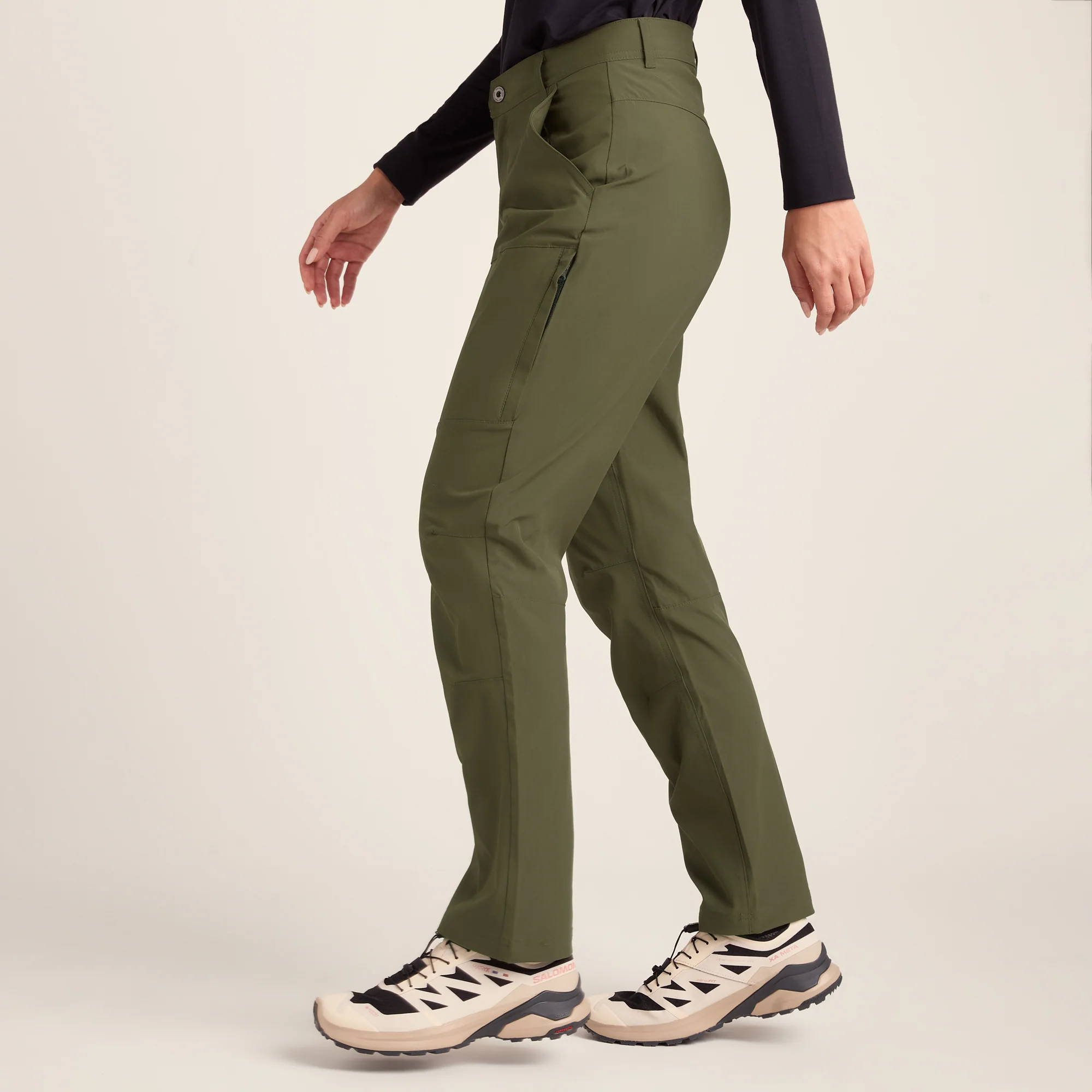 Denver Womens Walking Trousers Short - Khaki - Image 6