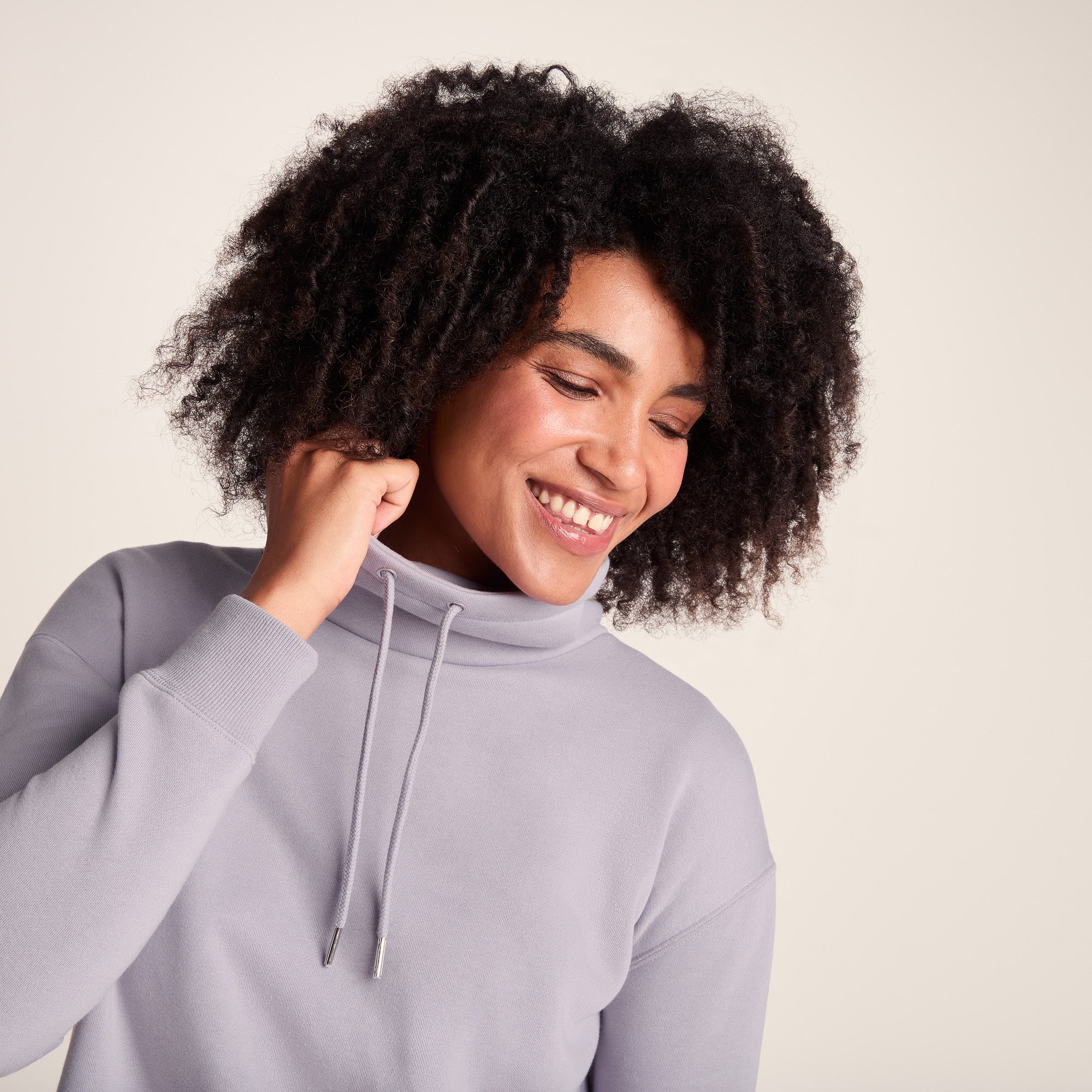 Drakeford Womens Supersoft Longline Sweat - Lavender Grey - Image 4