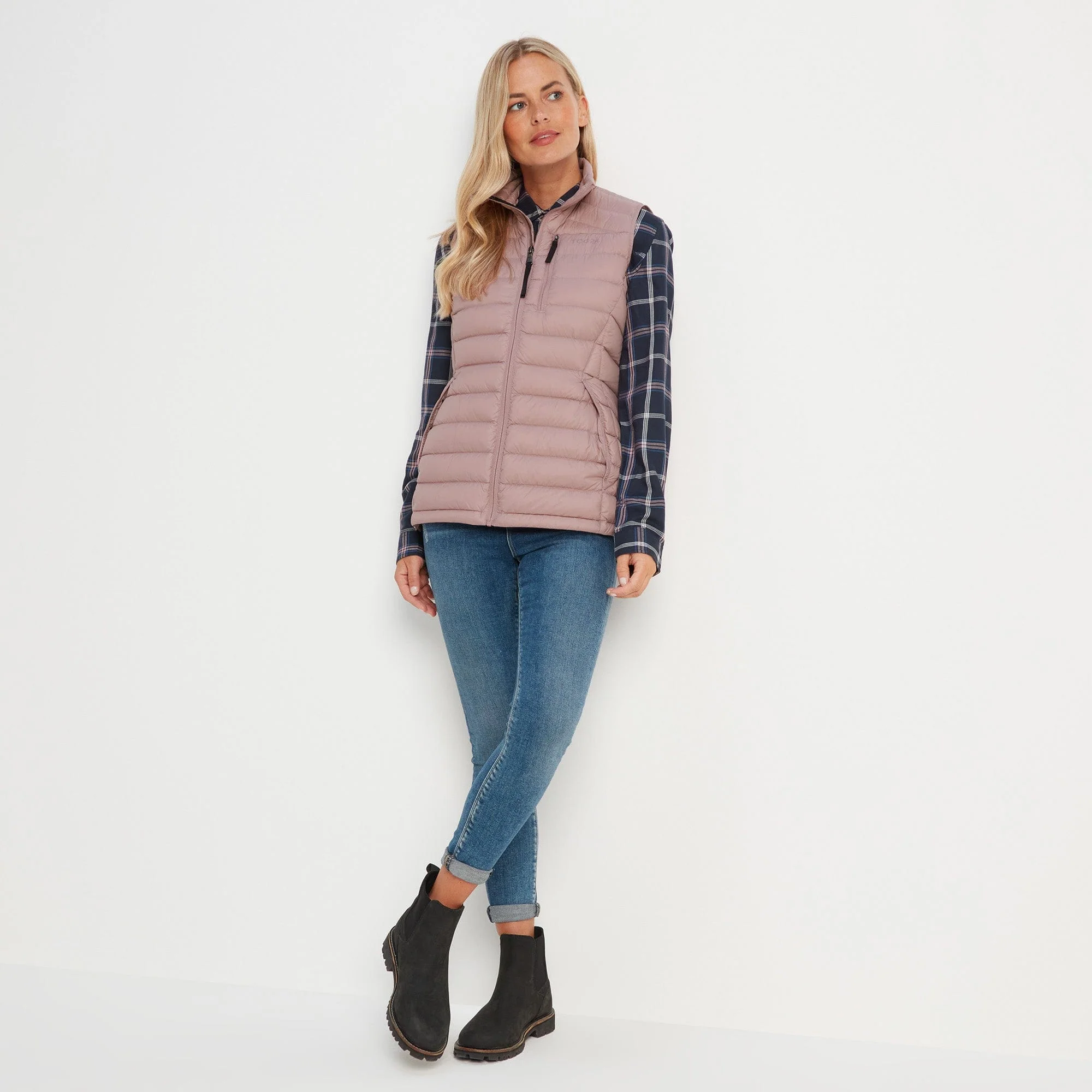 Drax Womens Down Gilet - Faded Pink - Image 3