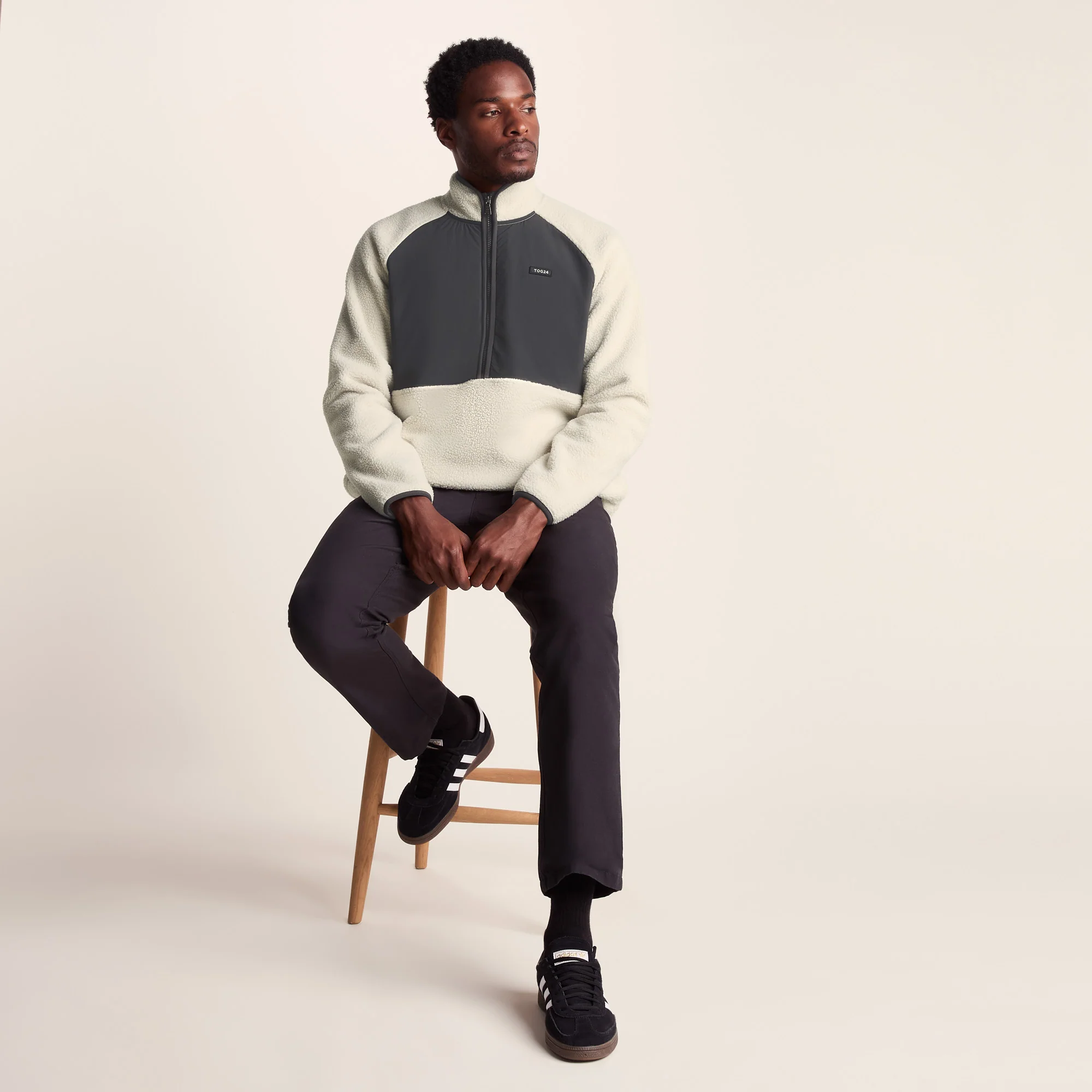 Eldon Mens Sherpa Fleece - Warm Cloud - Image 4