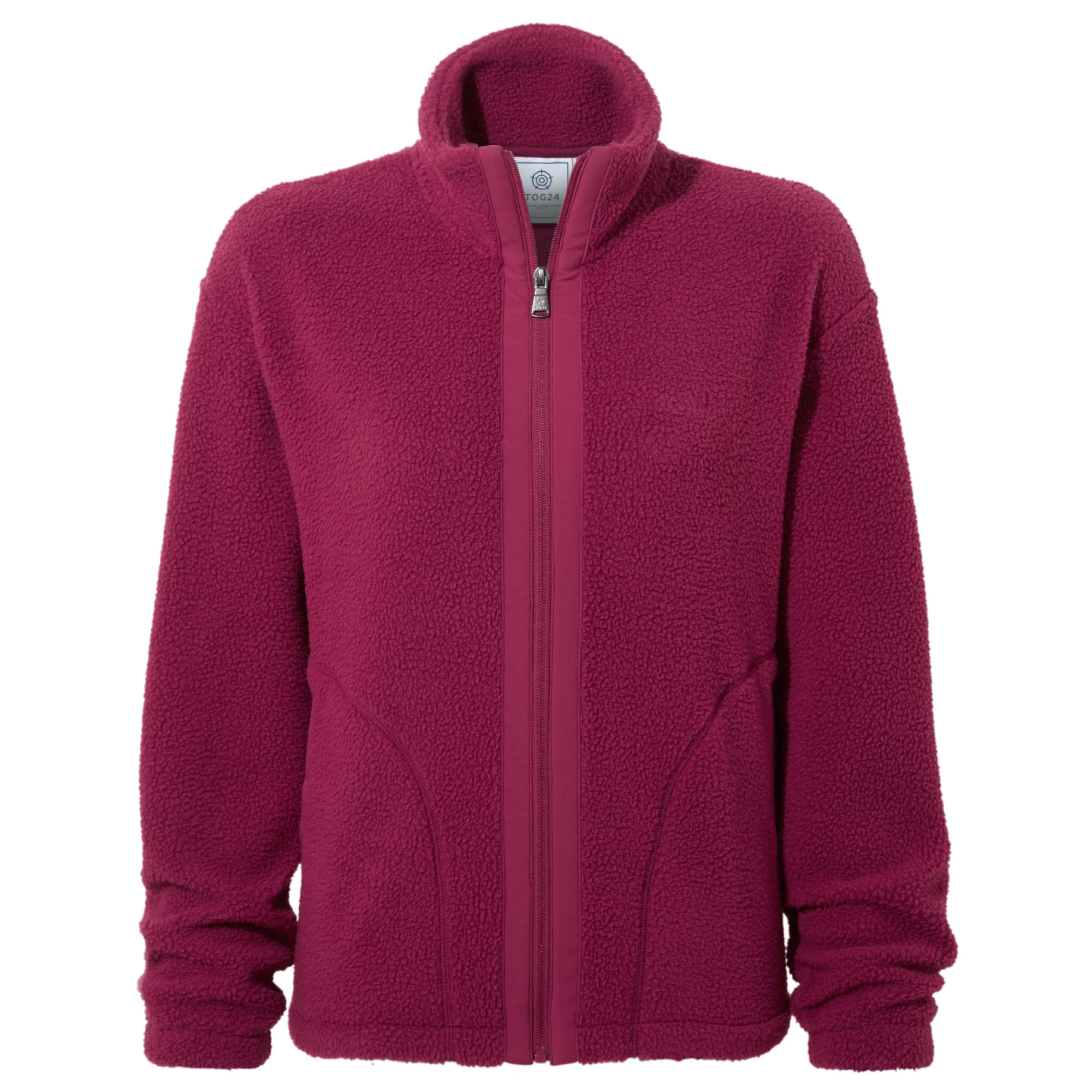 Emilie Womens Relaxed Fit Sherpa Fleece - Washed Burgundy - Image 7