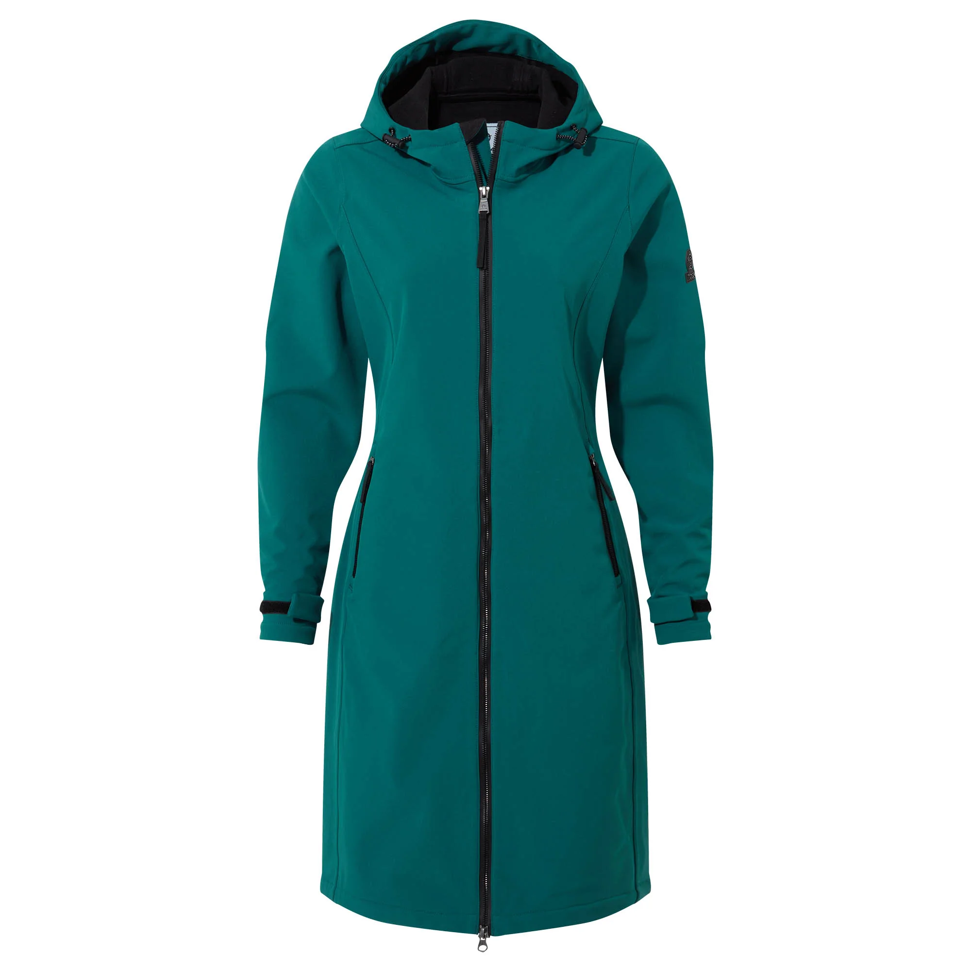 Enya Womens Longline Waterproof Softshell Jacket - Deep Teal - Image 6
