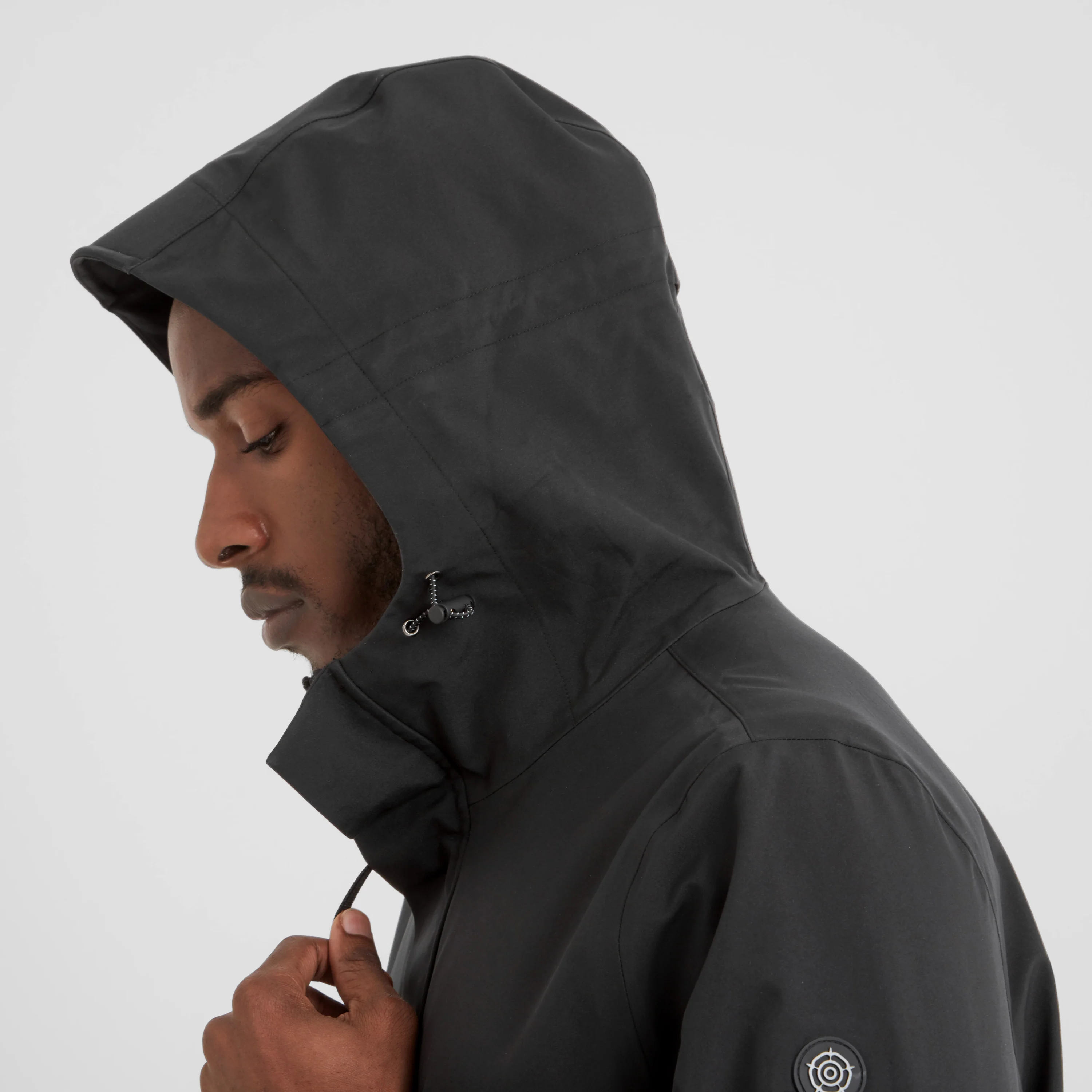 Flynn Mens Waterproof Jacket - Black - Image 5