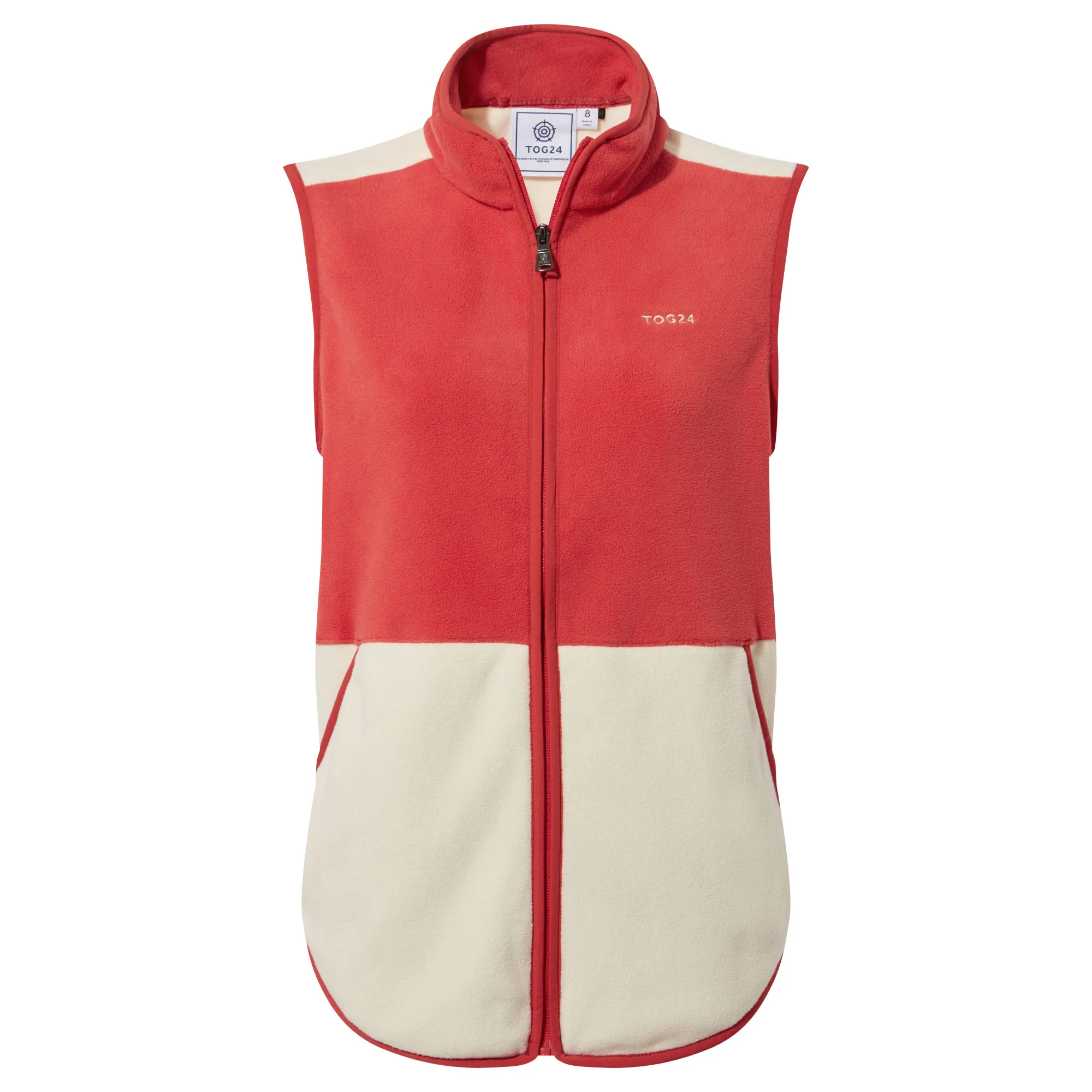 Fordley Womens Microfleece Gilet - Cranberry/Vanilla - Image 7