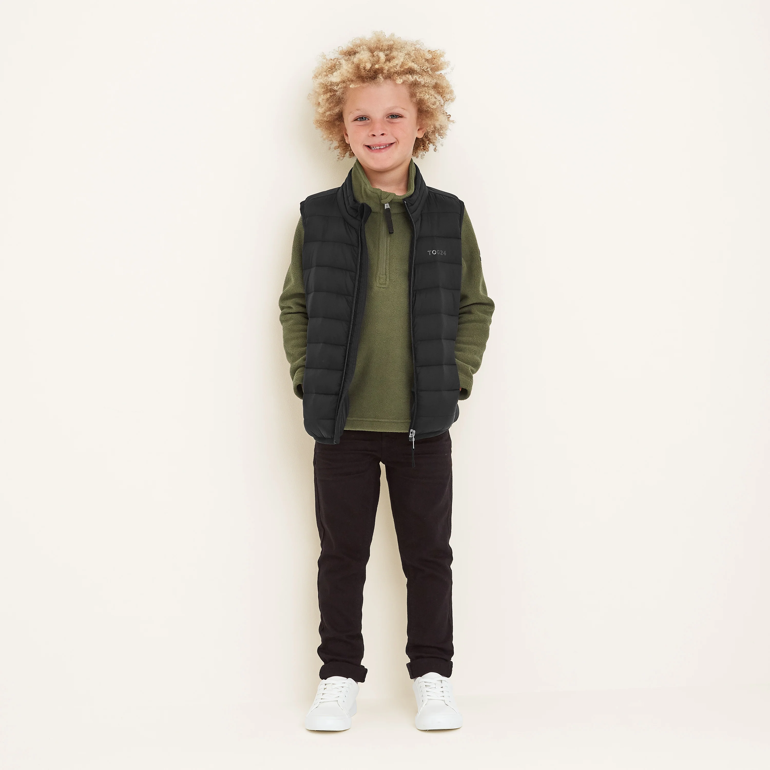 Gibson Kids Insulated Padded Gilet - Black - Image 2