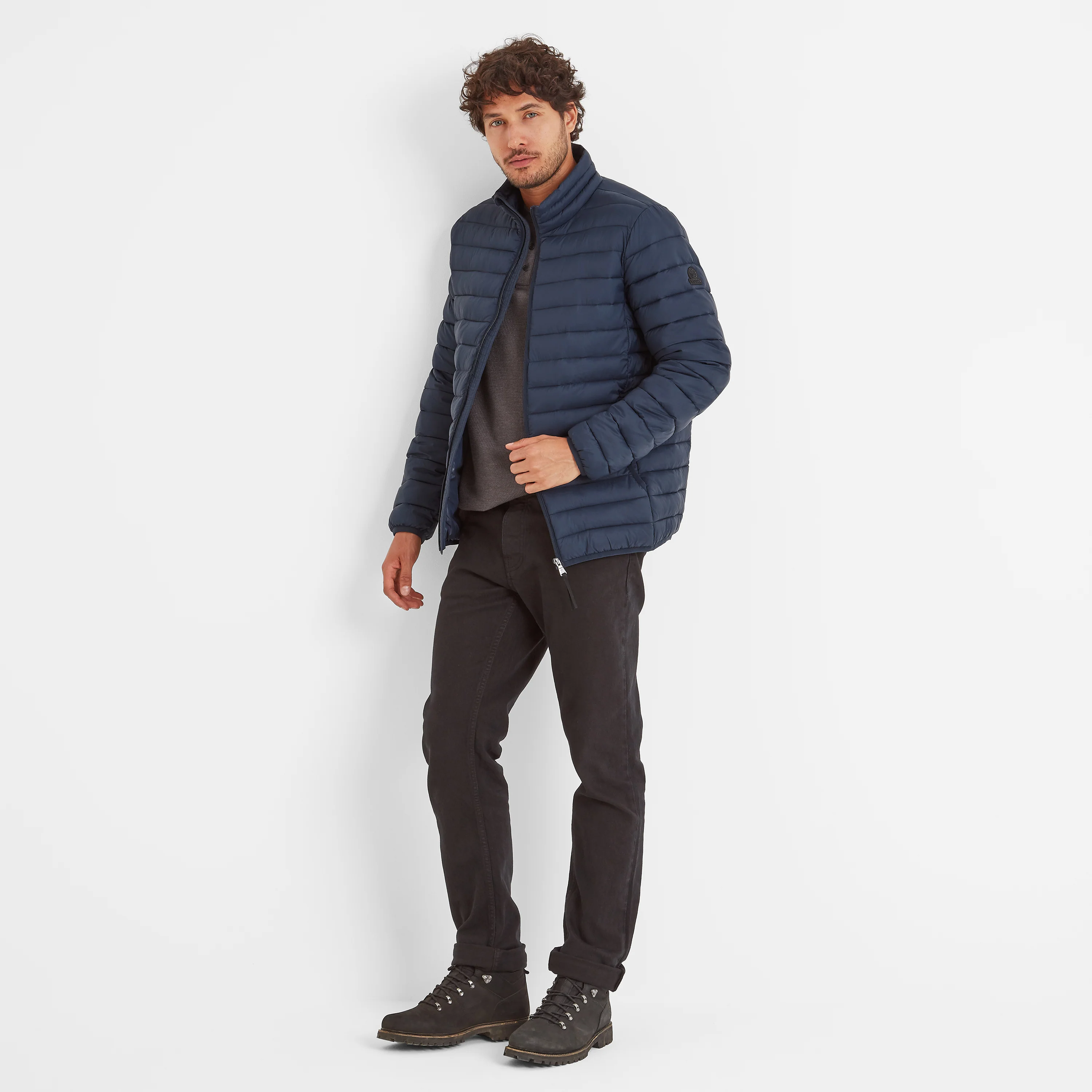 Gibson Mens Insulated Padded Jacket - Dark Indigo - Image 2