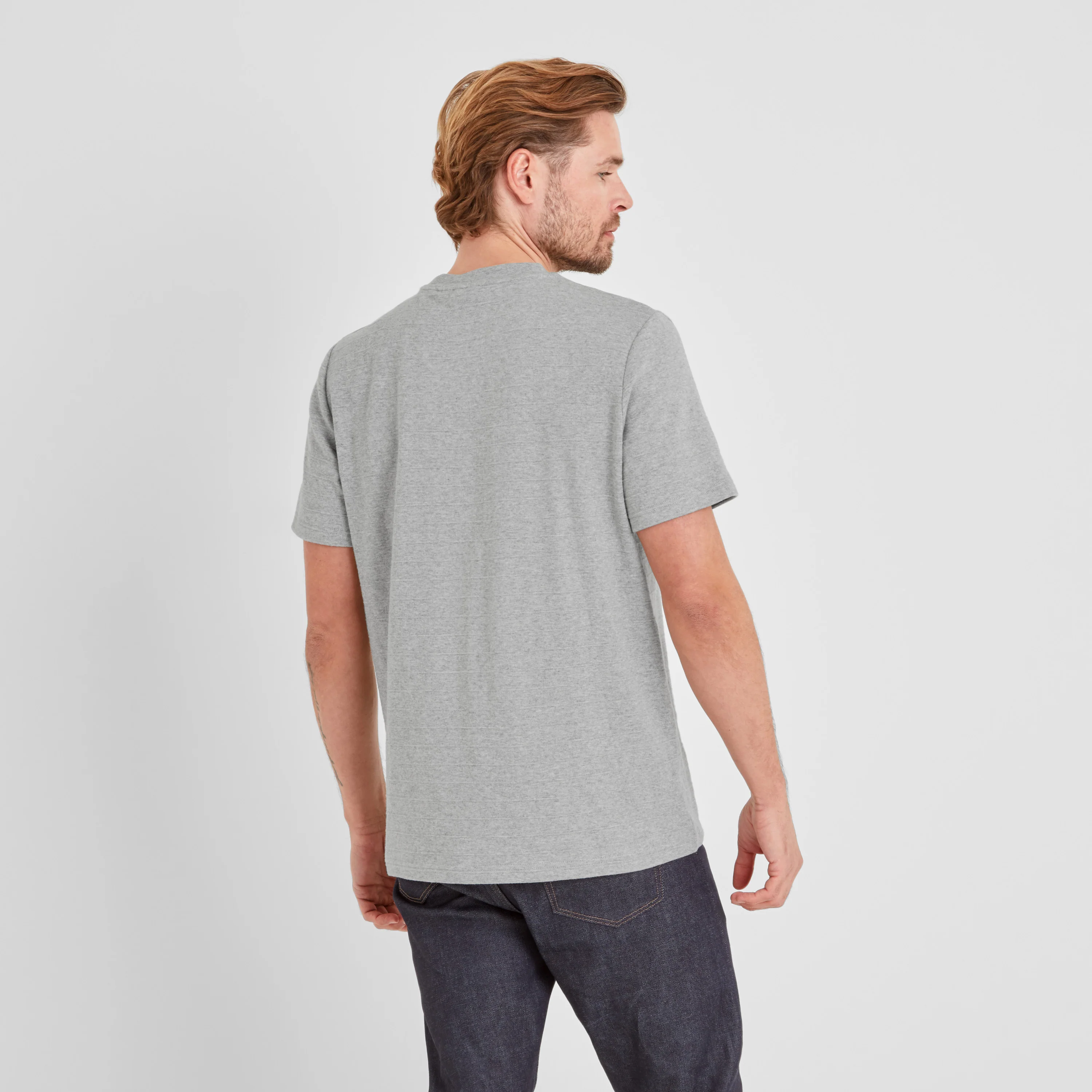 Goodman Mens Supersoft T-Shirt - Light Grey Marl - Image 2