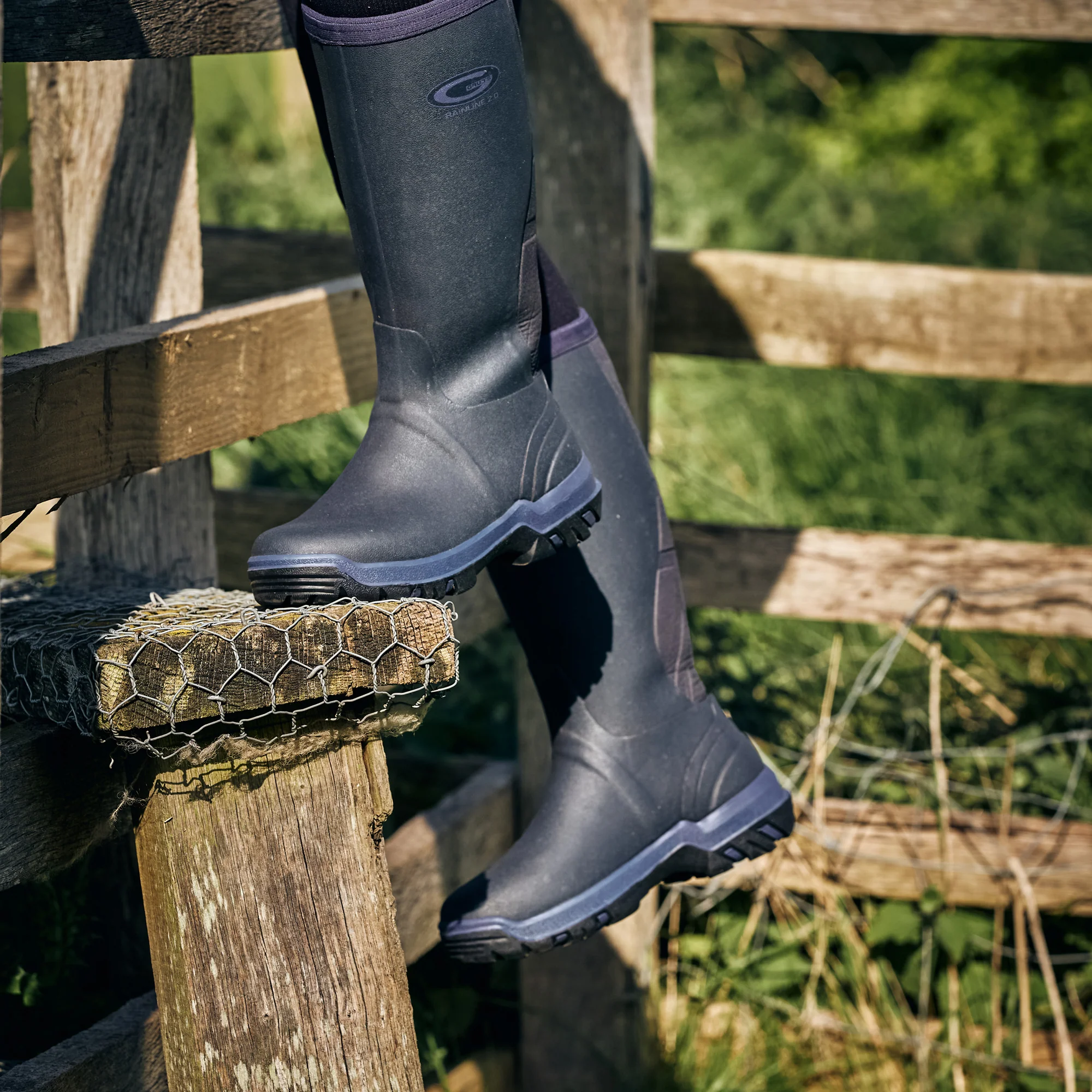 Grubs Boots Rainline Wellies Womens - Blue - Image 5