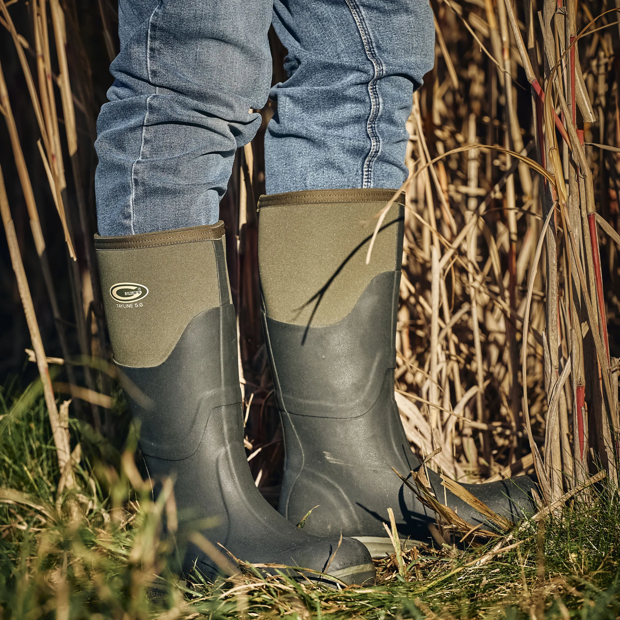 Grubs Boots Tayline Wellies Mens - Green - Image 2