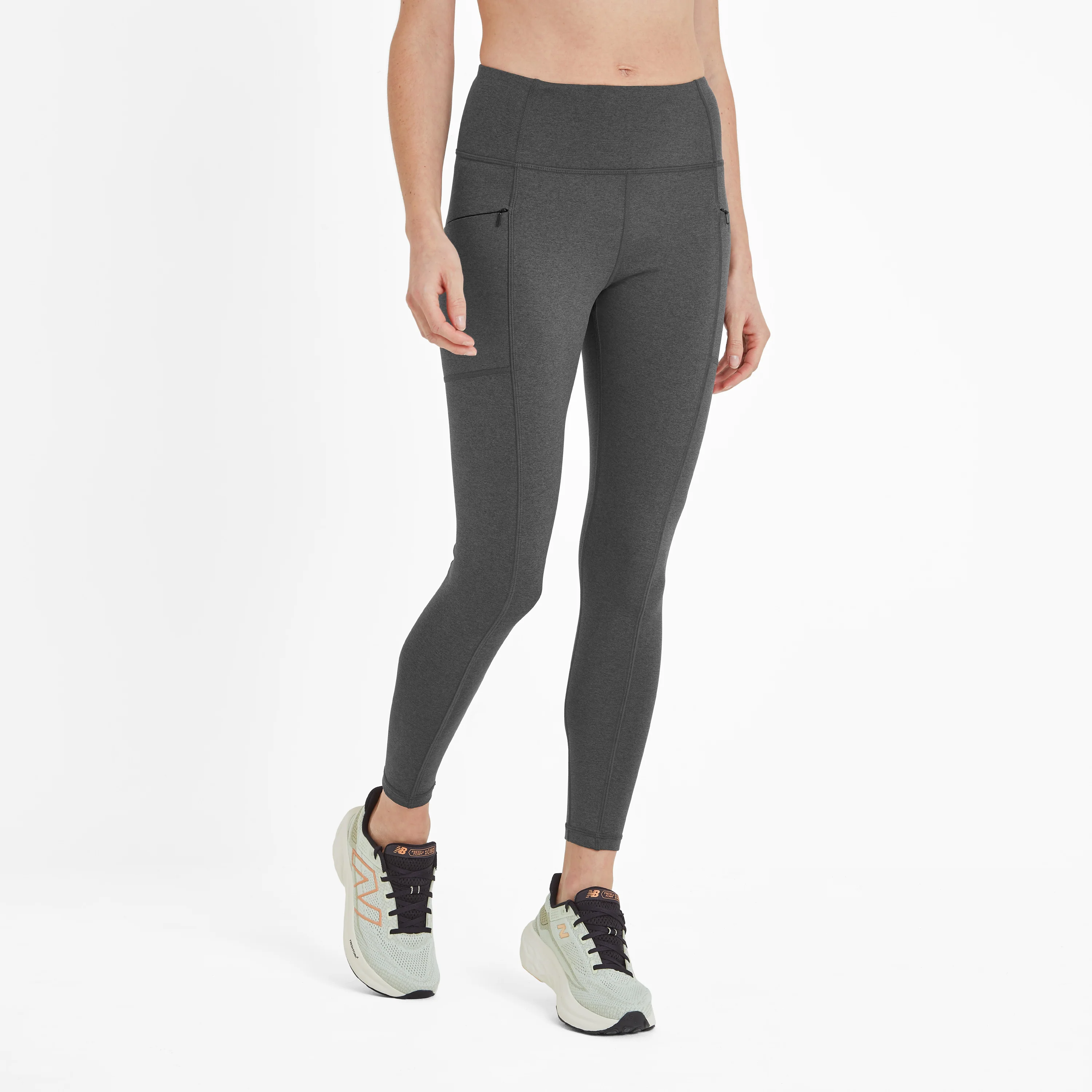 Haller Womens Performance Leggings - Dark Grey Marl - Image 2