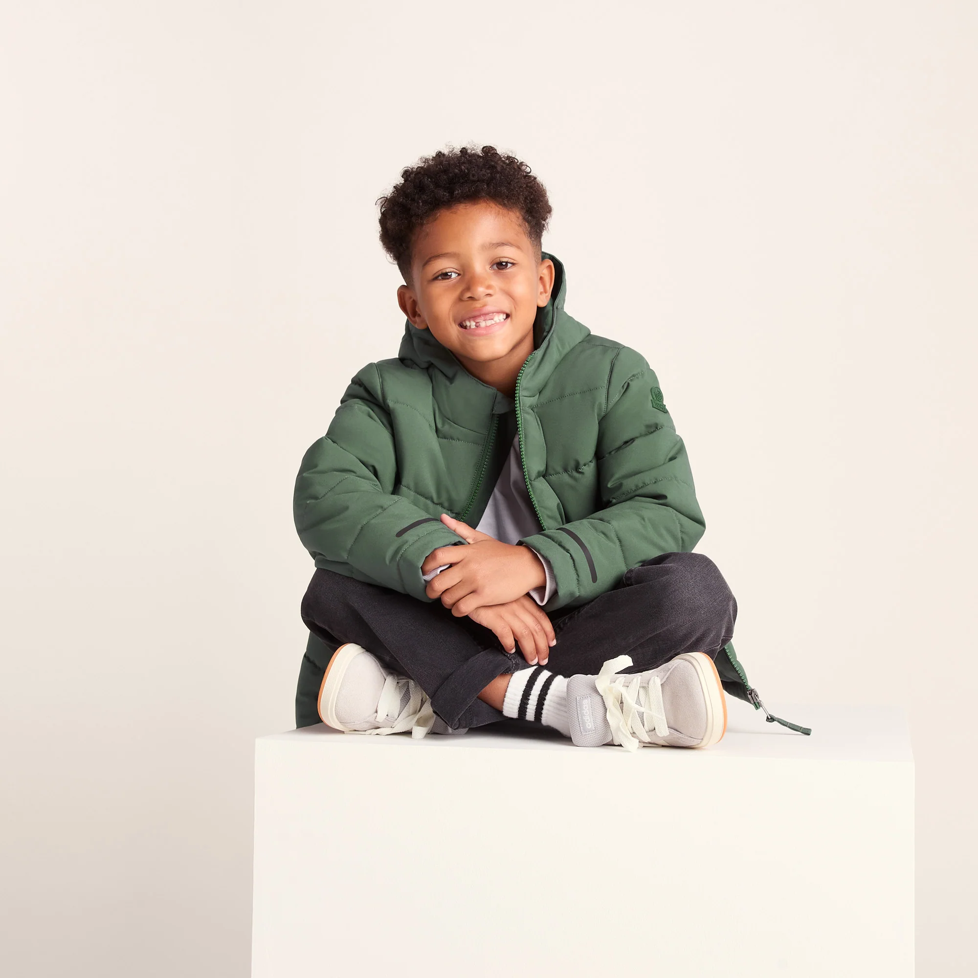 Harecroft Kids Padded Jacket - Dark Fern - Image 4