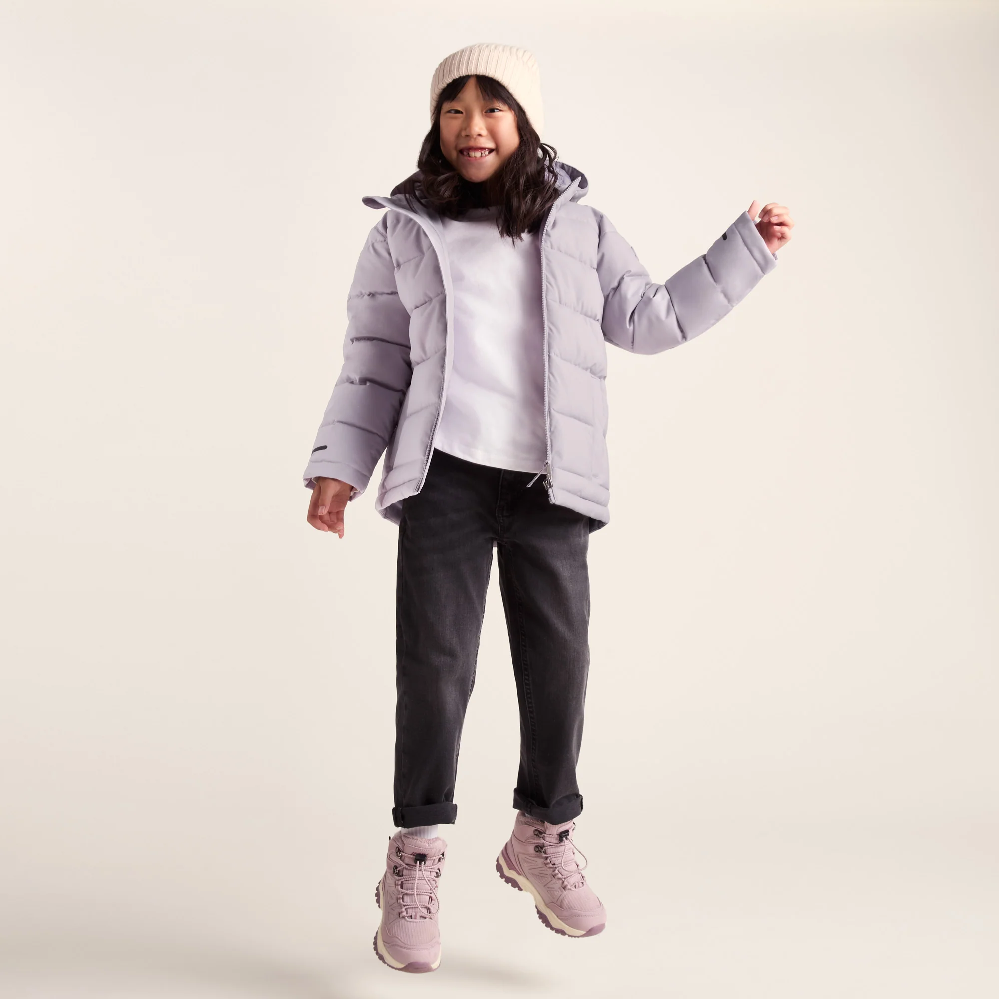 Harecroft Kids Padded Jacket - Lavender Grey - Image 7