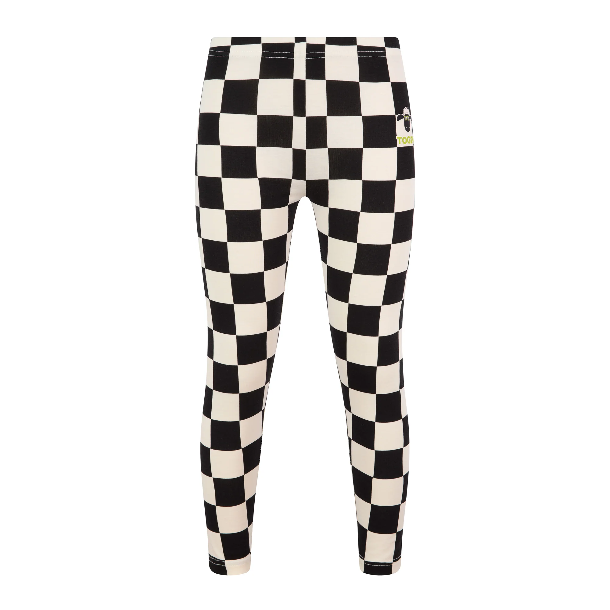 Harri Kids Shaun the Sheep Legging - Black Woolly Checkerboard - Image 7