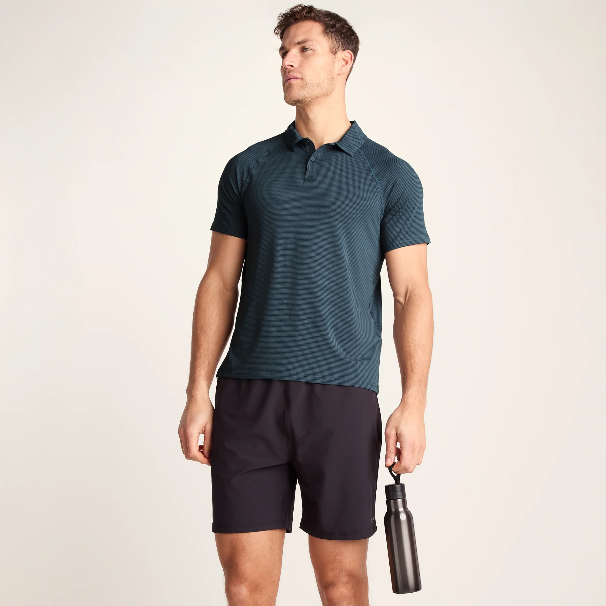 Hector Mens Performance Polo Shirt - Aegean Teal - Image 6