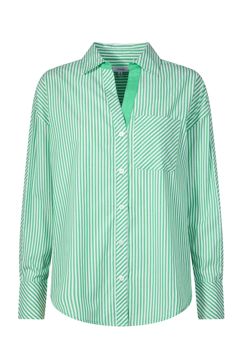 Helena Womens Oversized 100% Cotton Long Sleeve Shirt - Optic White - Image 7