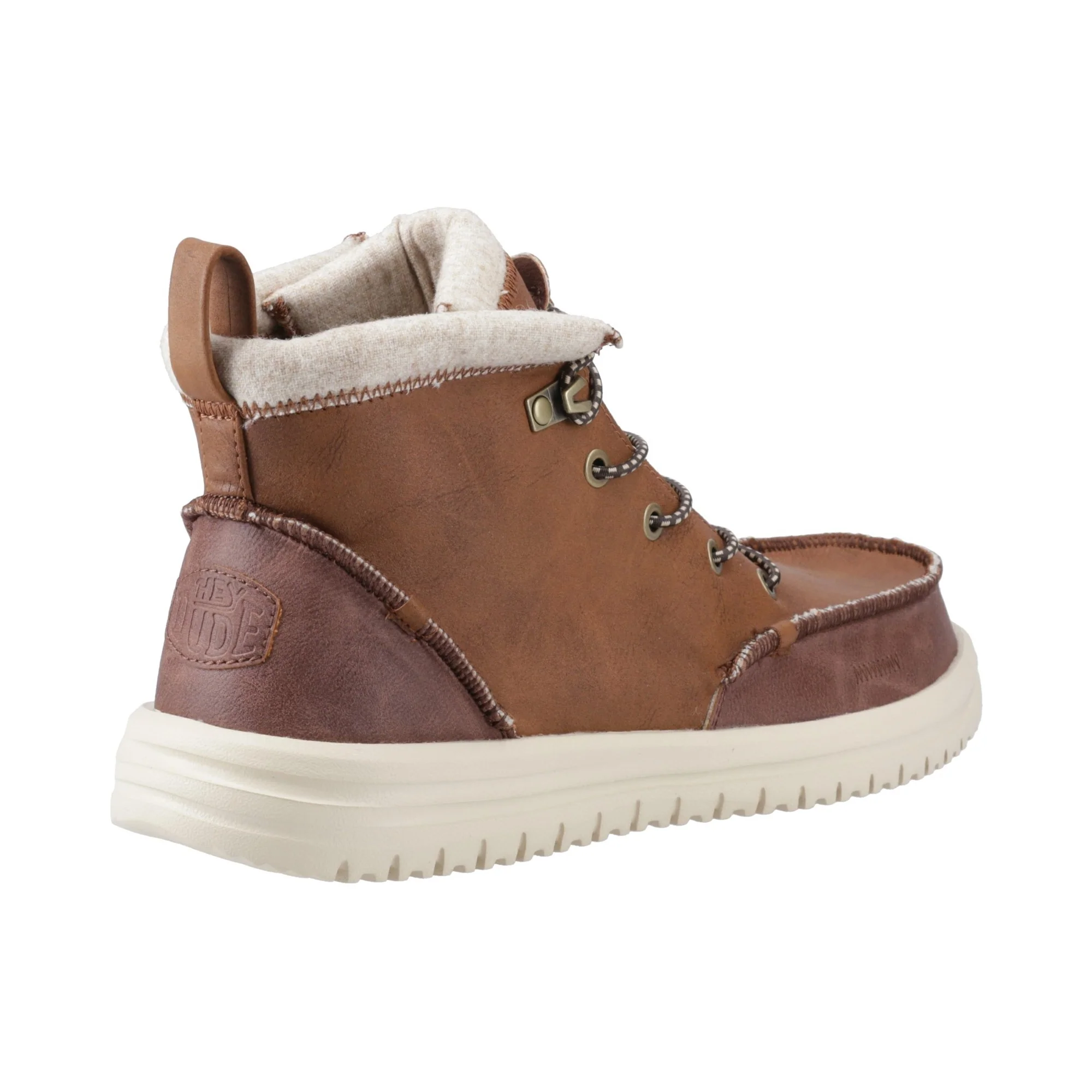 HEYDUDE Bradley Tumbled Classic Mens Boots - Cognac/Multi - Image 2