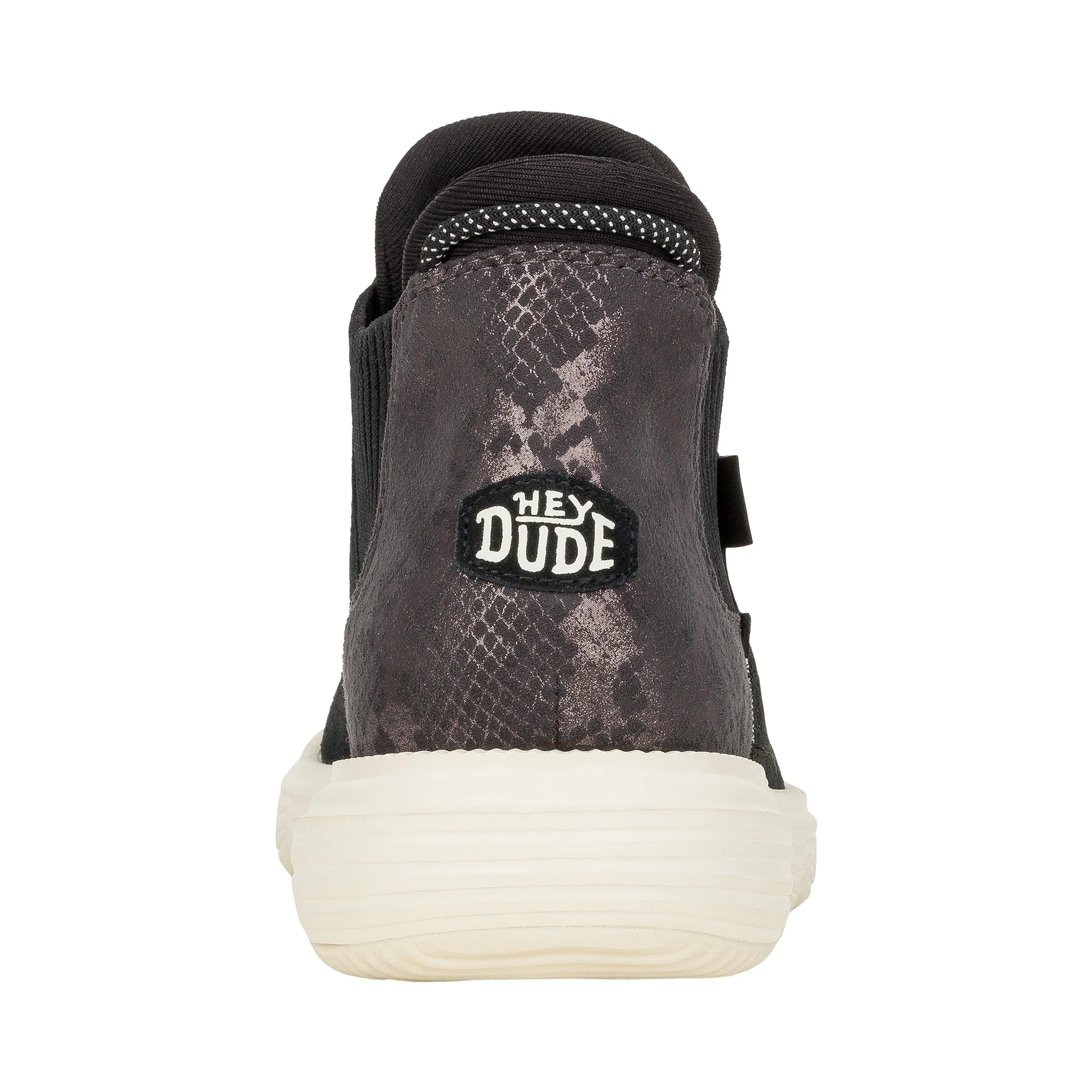 HEYDUDE Branson Suede Novelty Womens Ankle Boots - Black/Snake - Image 2