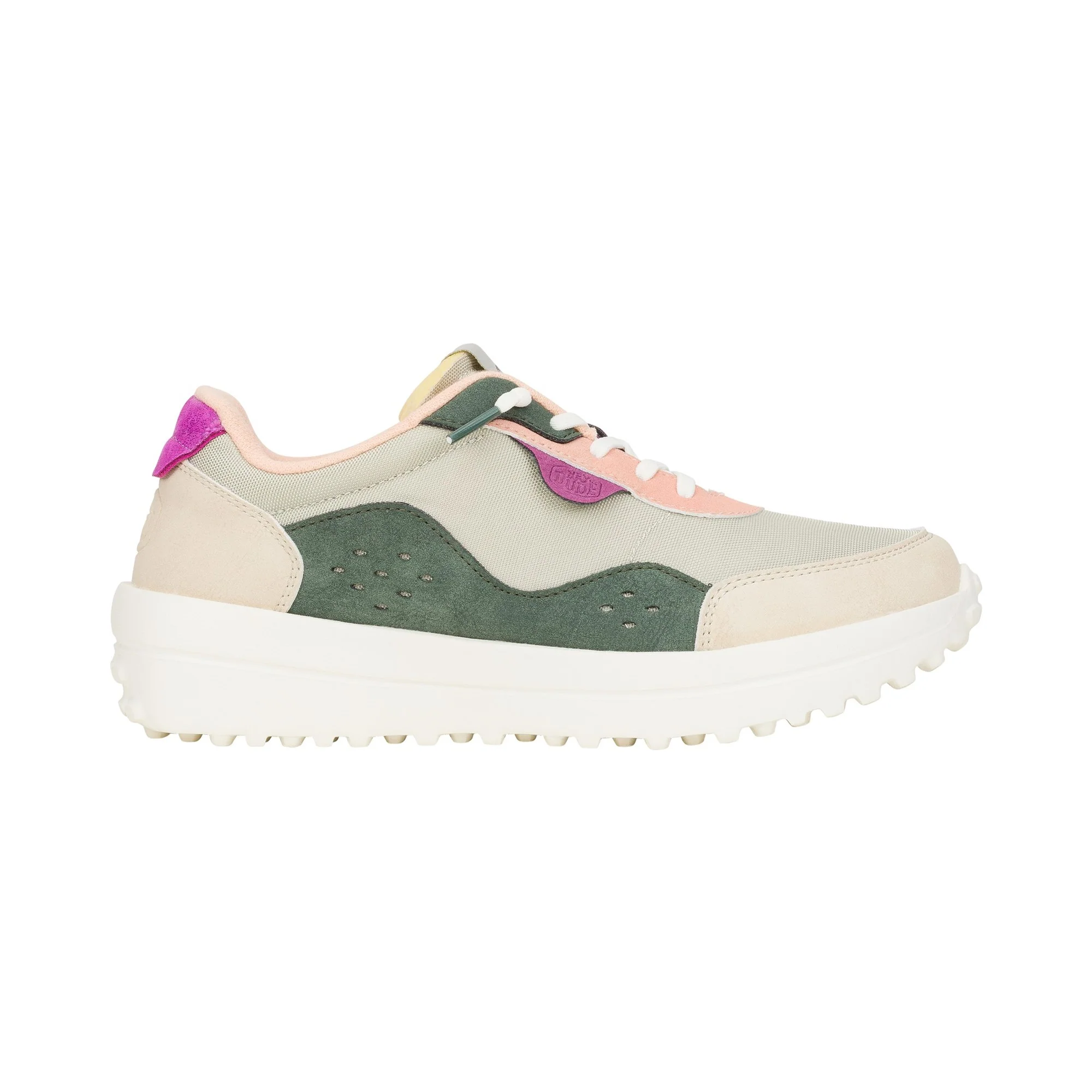 HEYDUDE Hayden Colorblock Womens Trainers - Dusty Olive/Multi - Image 4