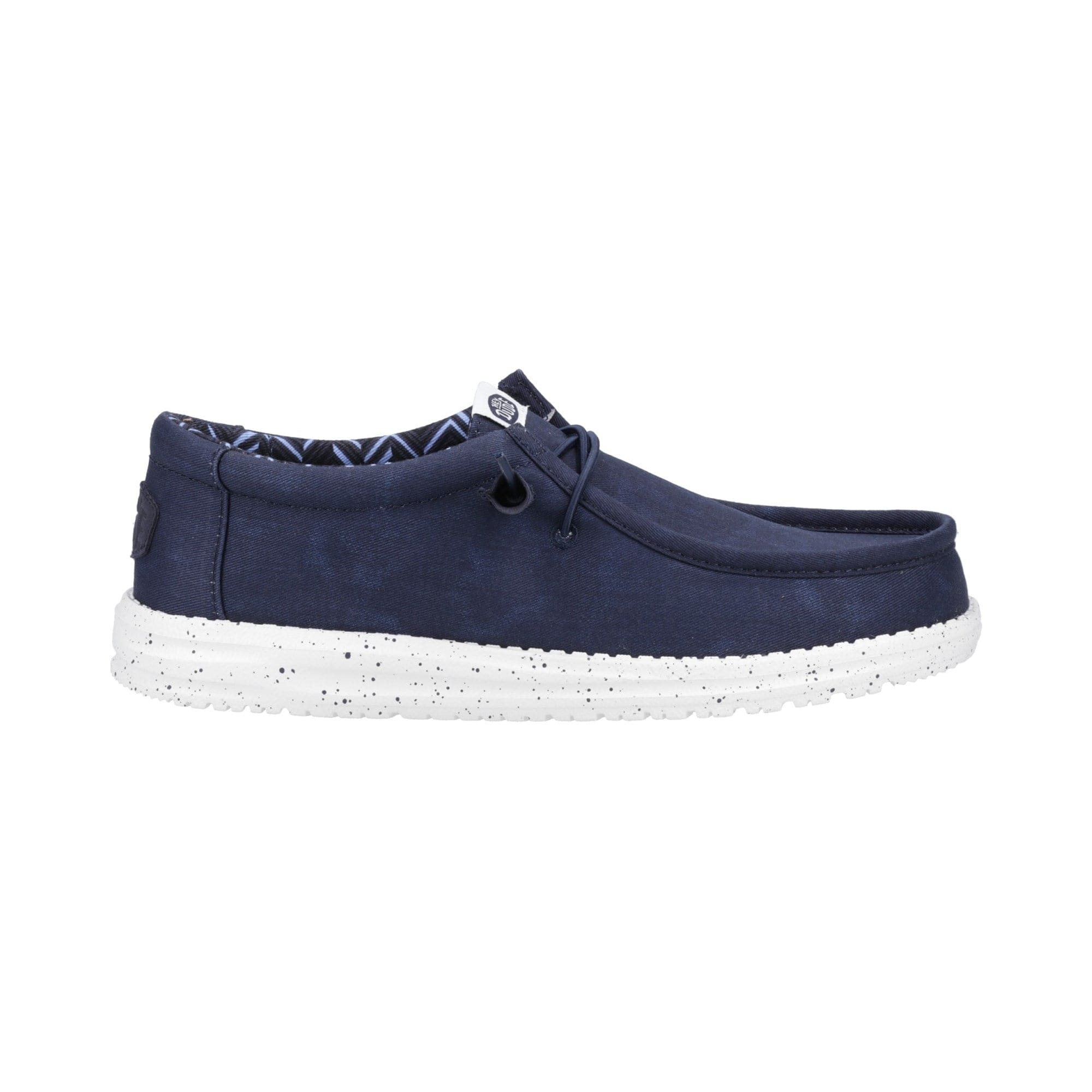 HEYDUDE Wally Mens Canvas Shoe - Navy - Image 4