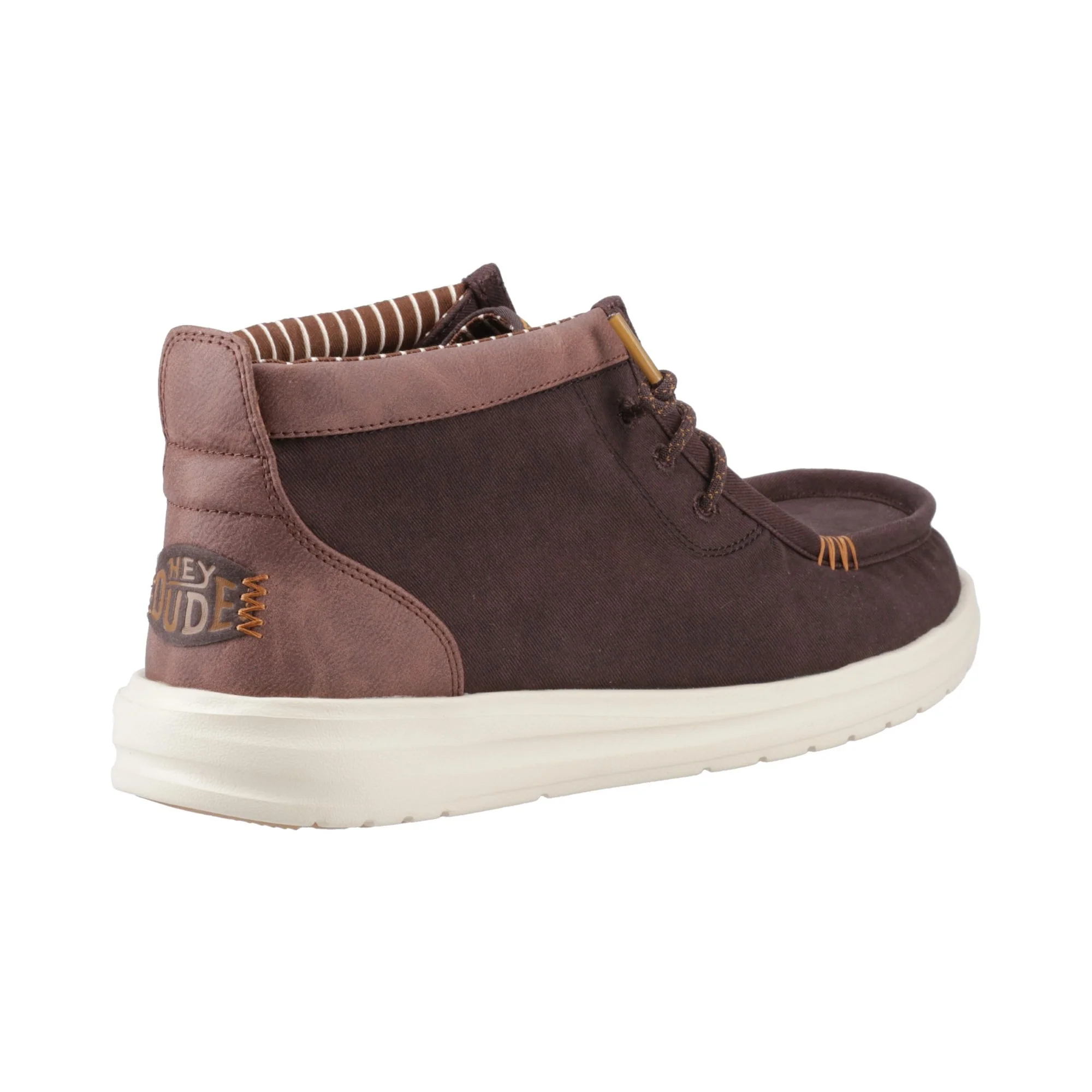 HEYDUDE Wally Mid GripR Mens Boots - Mole Brown/Downtown - Image 2