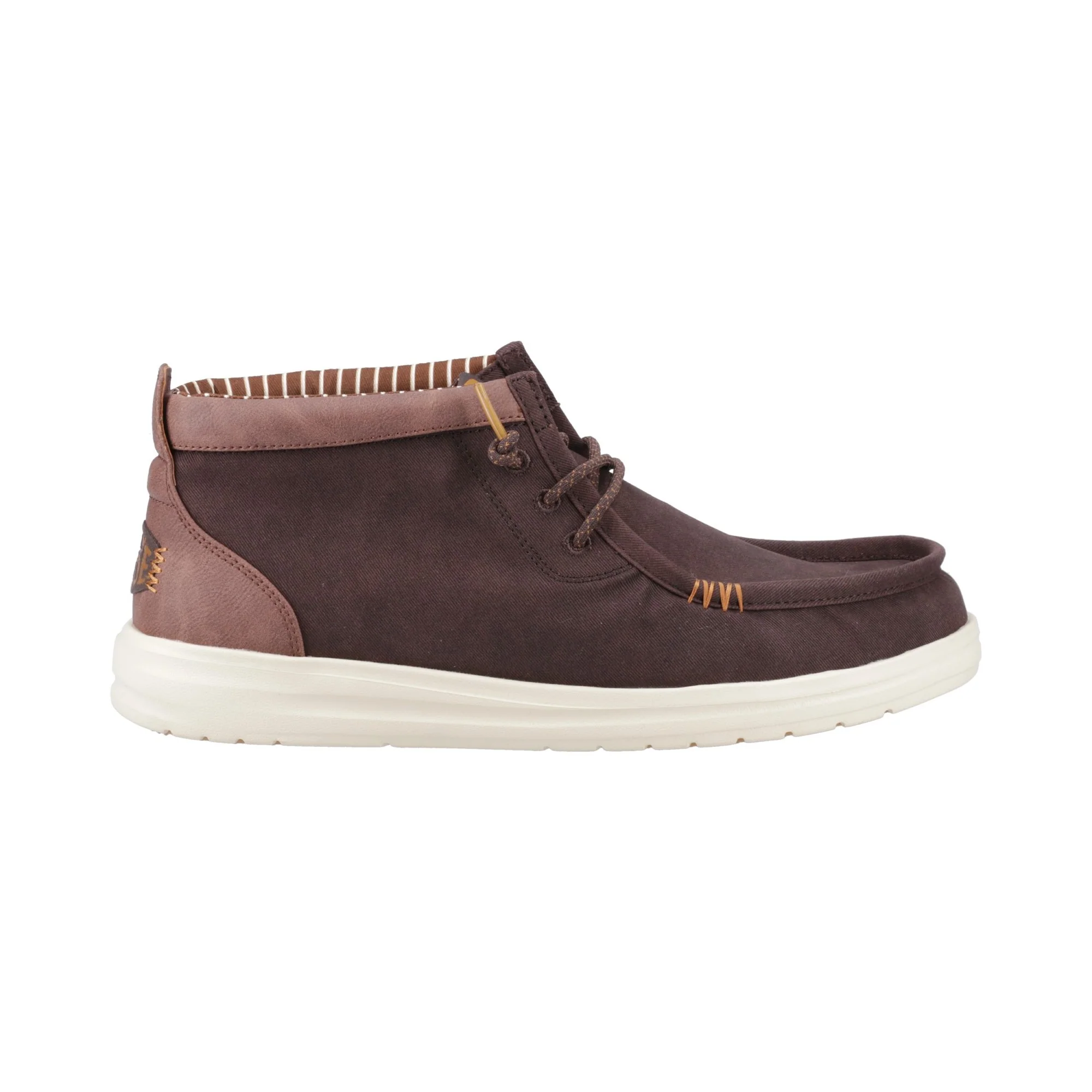 HEYDUDE Wally Mid GripR Mens Boots - Mole Brown/Downtown - Image 4