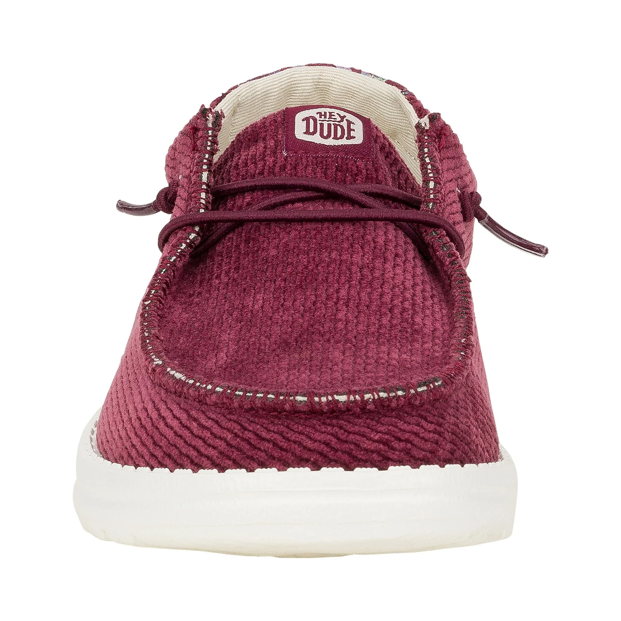 HEYDUDE Wendy Corduroy Leo Womens Shoes - Burgundy - Image 5