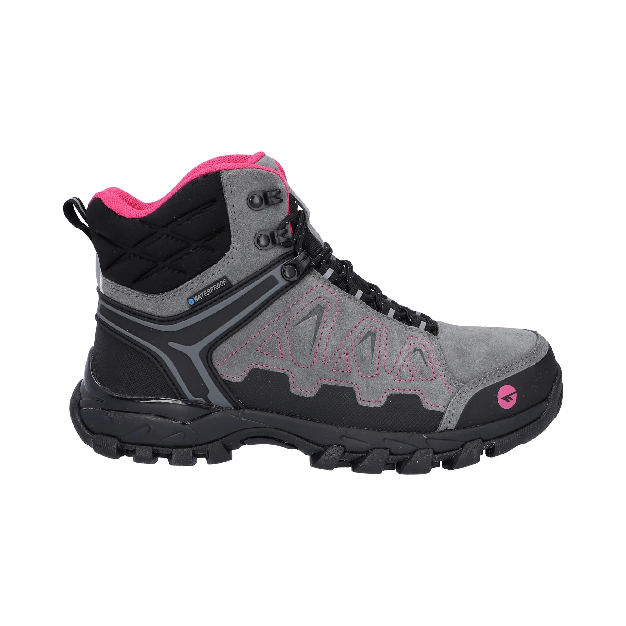 Hi-Tec V-Lite Explorer WP Womens Hiking Boots - Grey/Fuchsia - Image 4