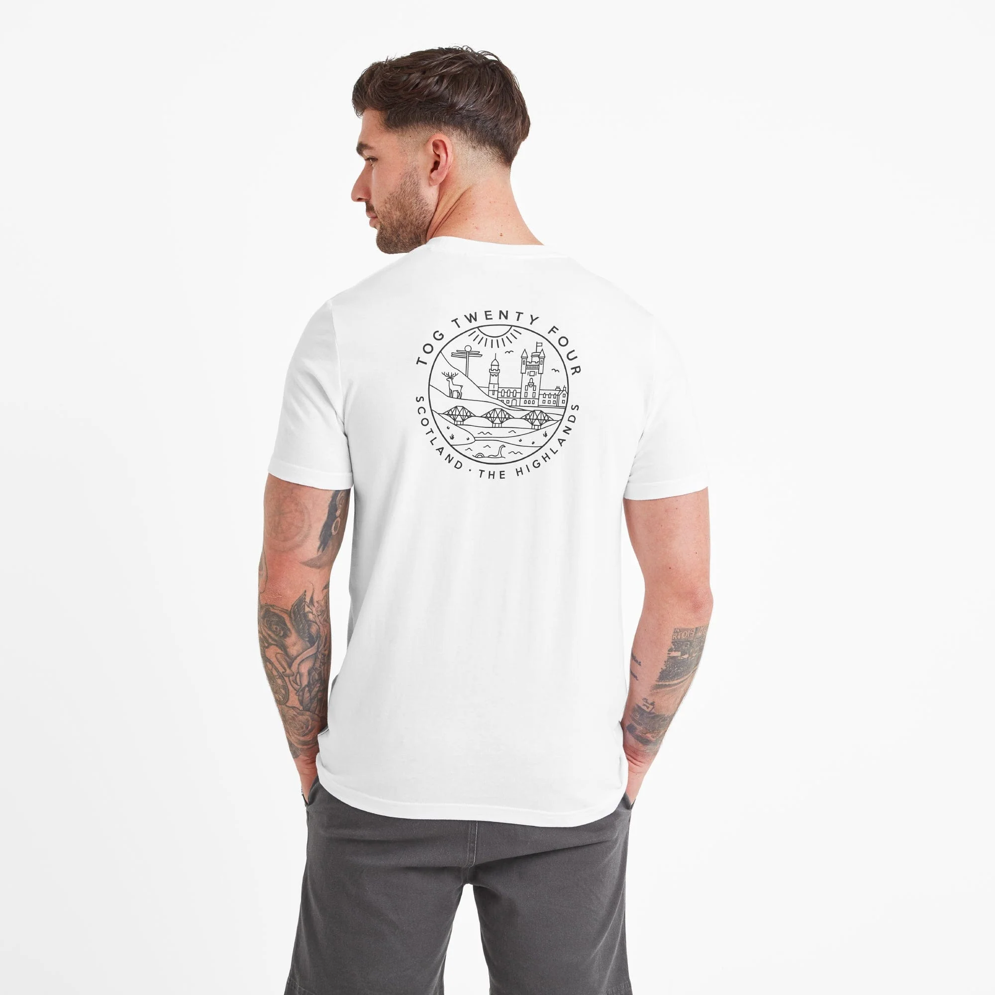 Highland Mens T-Shirt - Optic White - Image 2