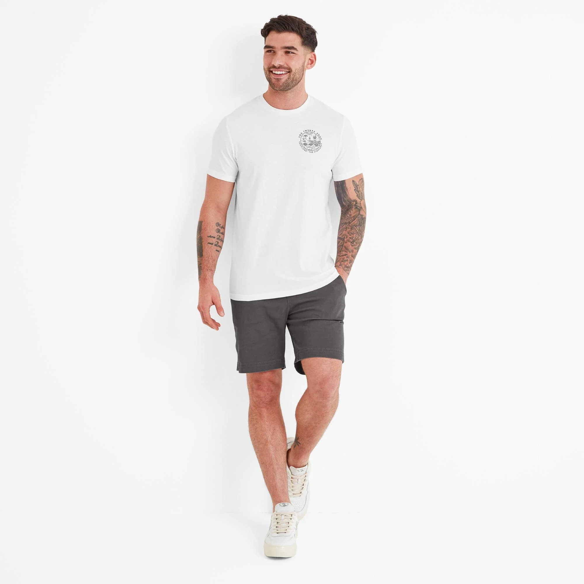 Highland Mens T-Shirt - Optic White - Image 3