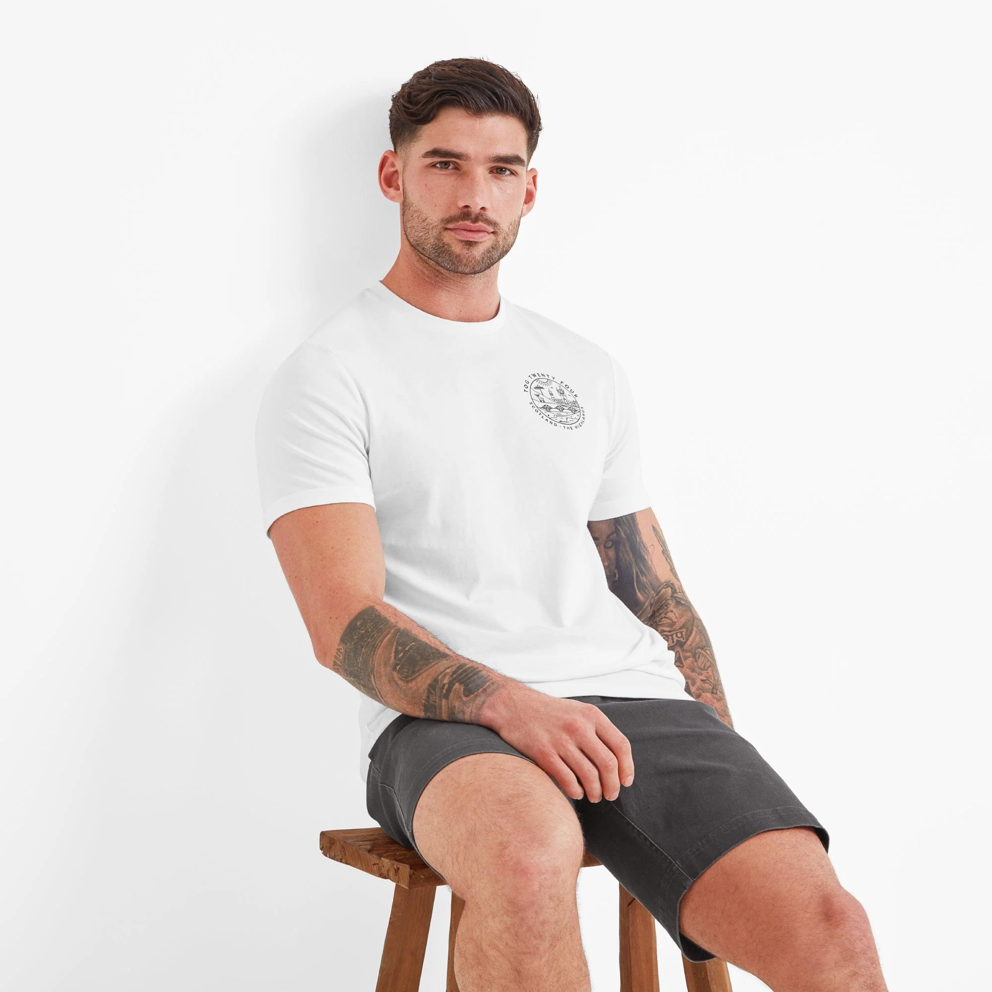 Highland Mens T-Shirt - Optic White - Image 4