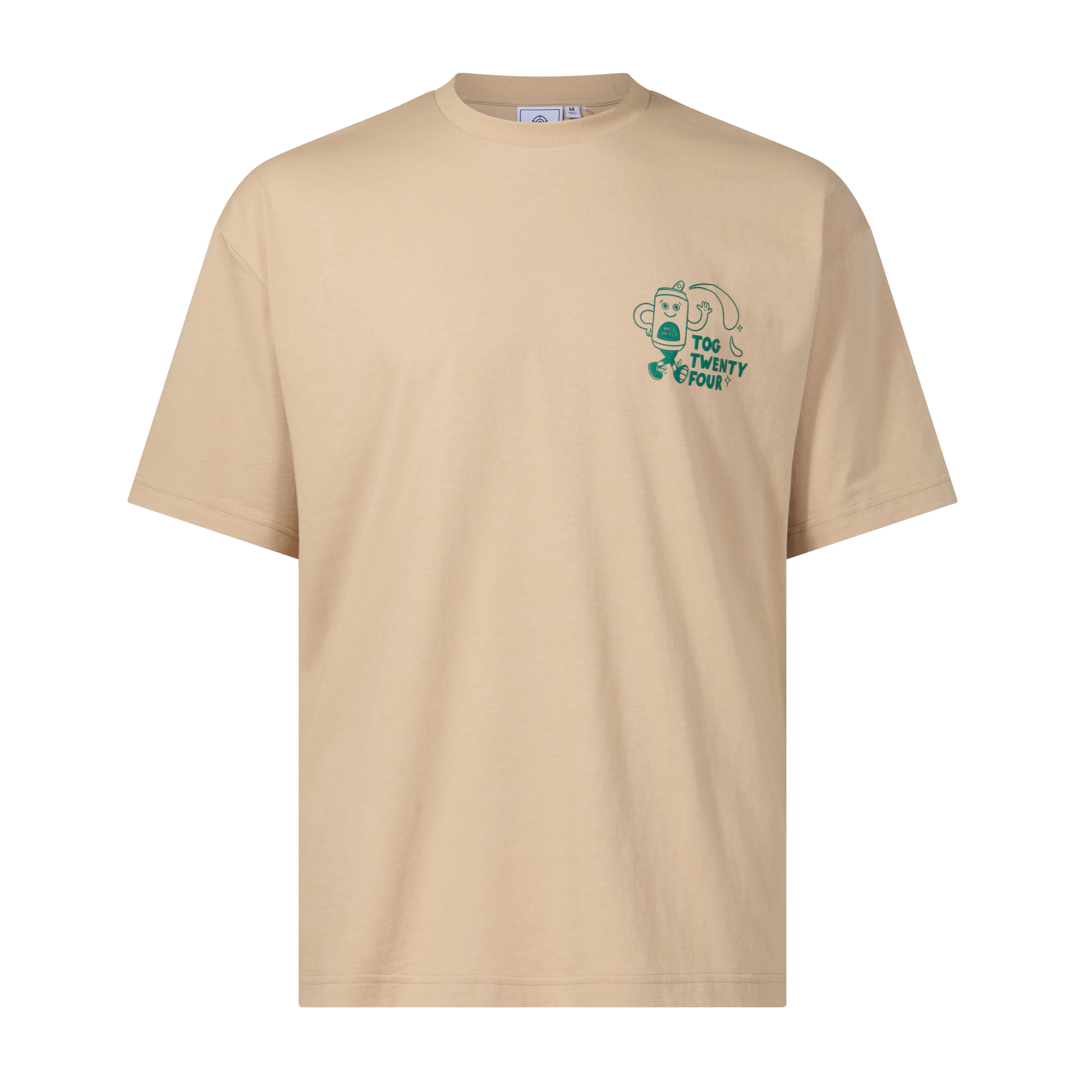 Hop Mens Relaxed Fit Premium Supersoft Hattie Clark T-Shirt - Classic Beige - Image 7
