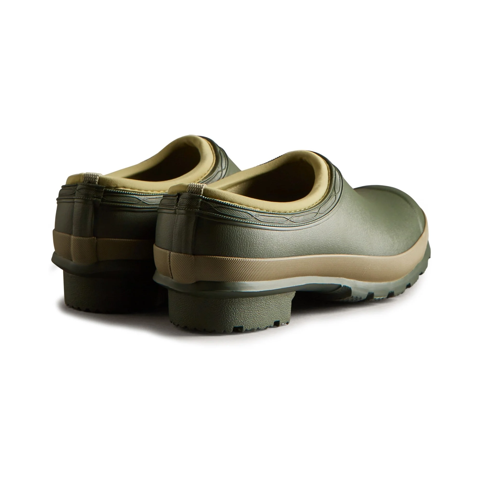 Hunter Gardener Womens Clogs - Dark Olive/Clay - Image 2