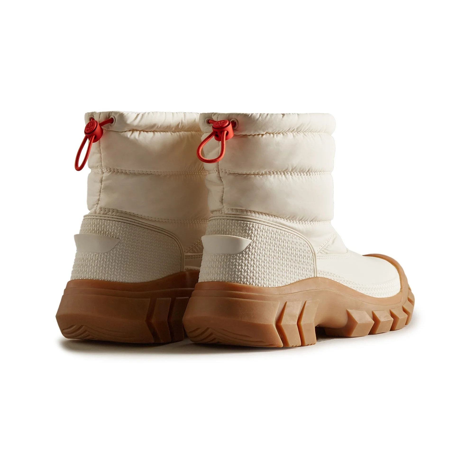 Hunter Intrepid Short Womens Snow Boot - White Willow/Gum - Image 2