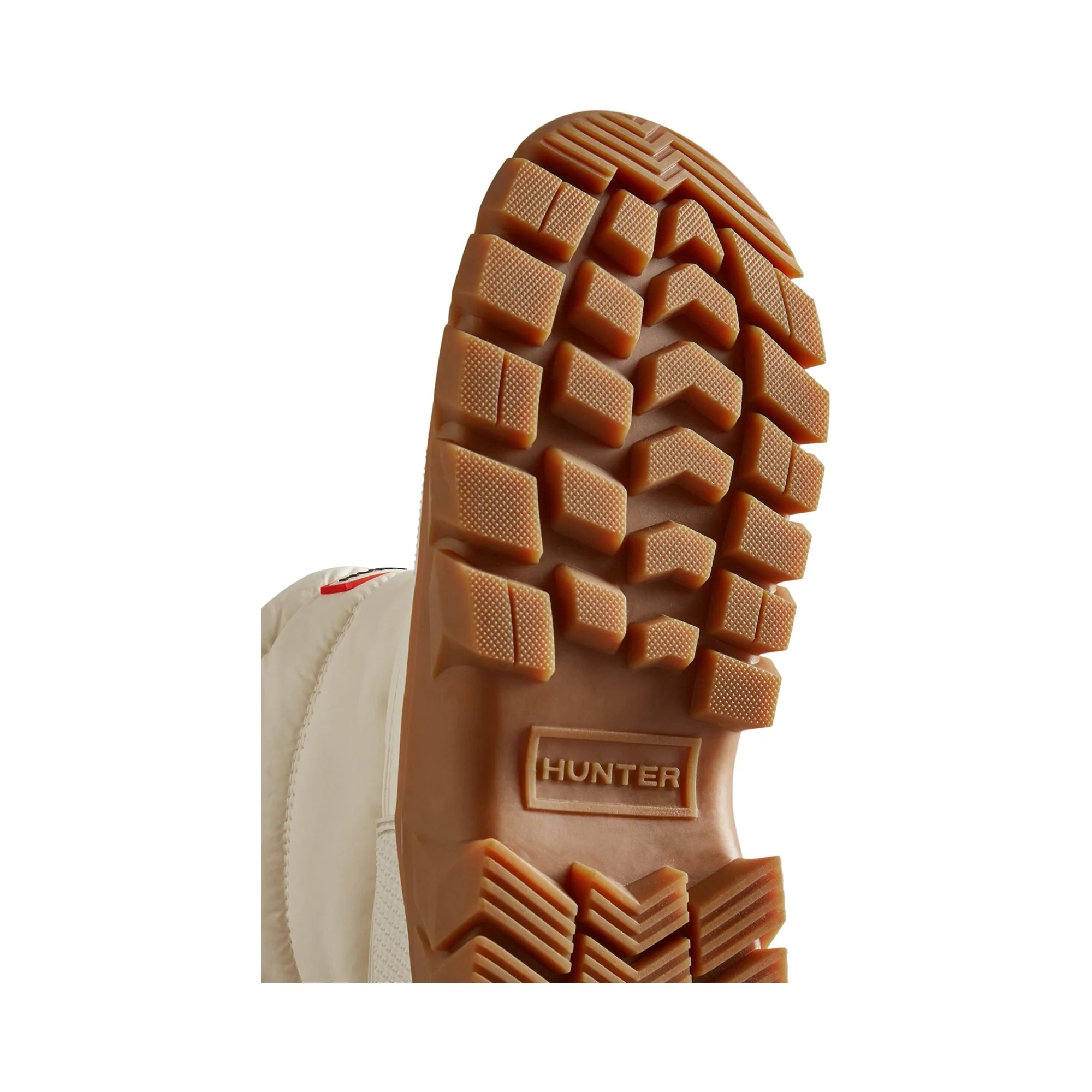 Hunter Intrepid Short Womens Snow Boot - White Willow/Gum - Image 3