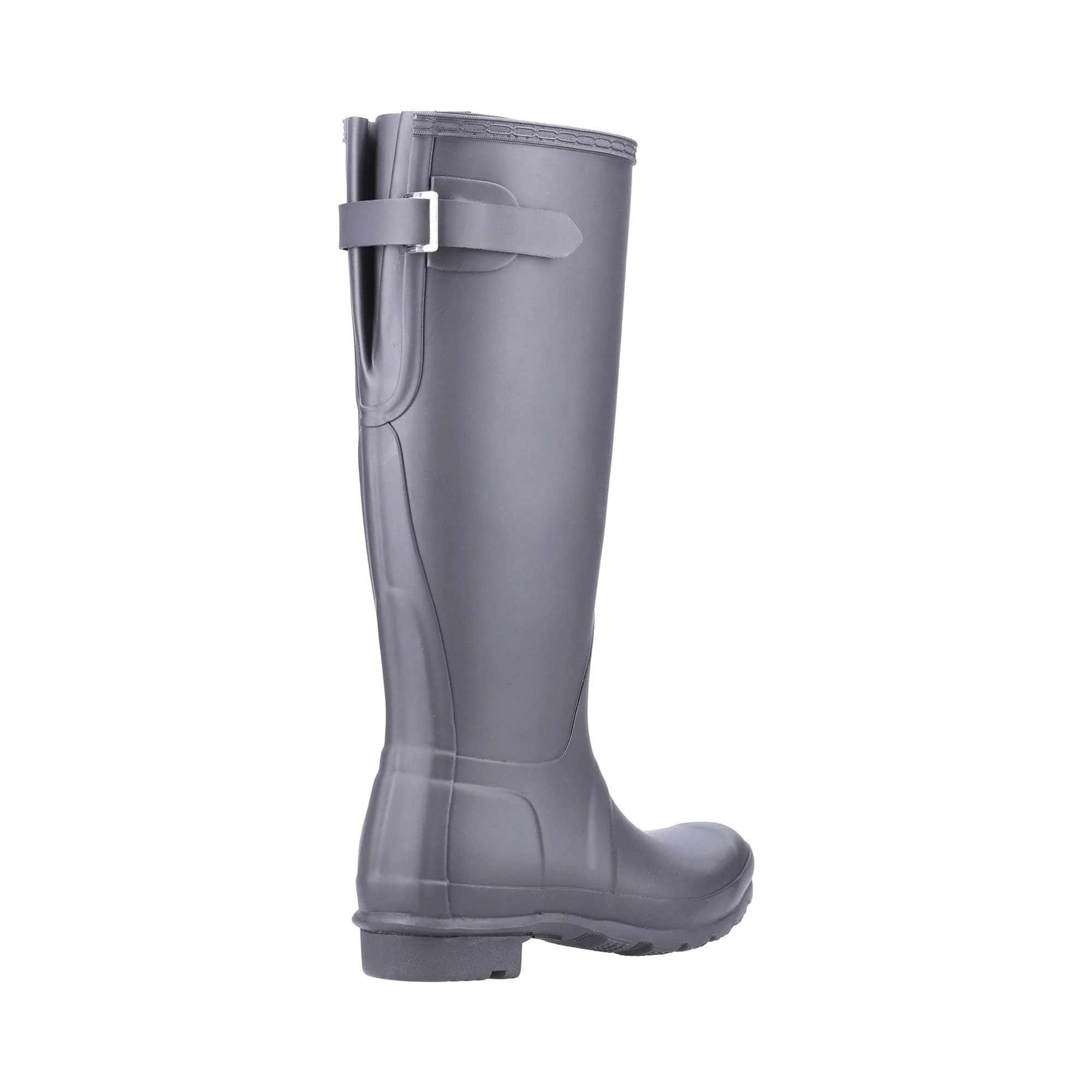 Hunter Original Tall Back Adjustable Womens Wellington Boots - Black - Image 2