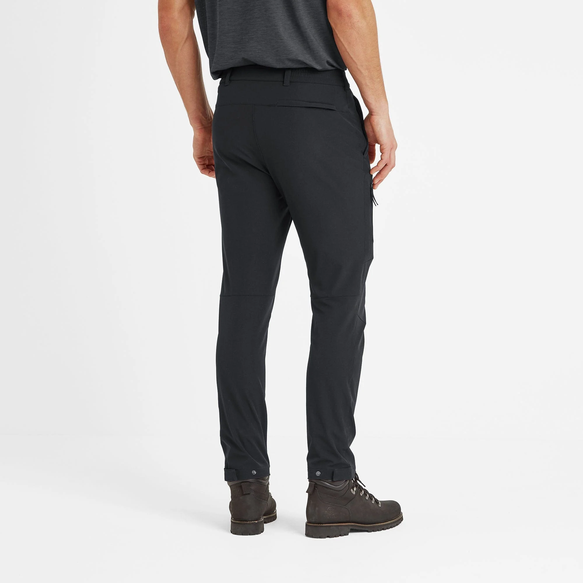 Hurstead Mens Softshell Walking Trousers Short - Black - Image 2