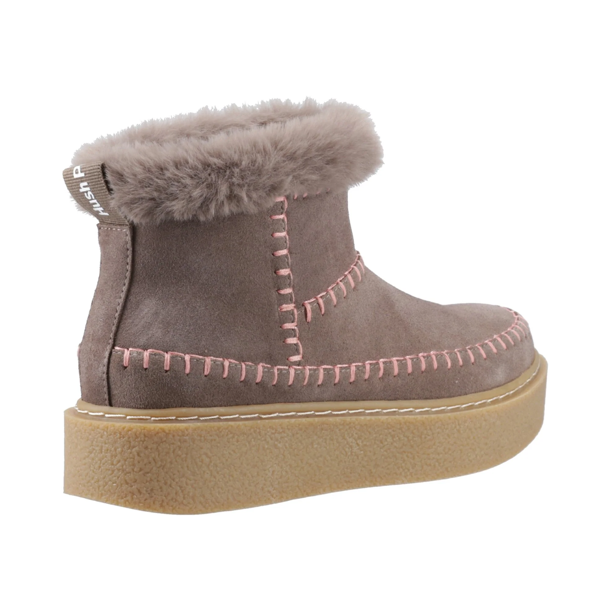 Hush Puppies Brielle Stitch Womens Boot - Taupe - Image 2