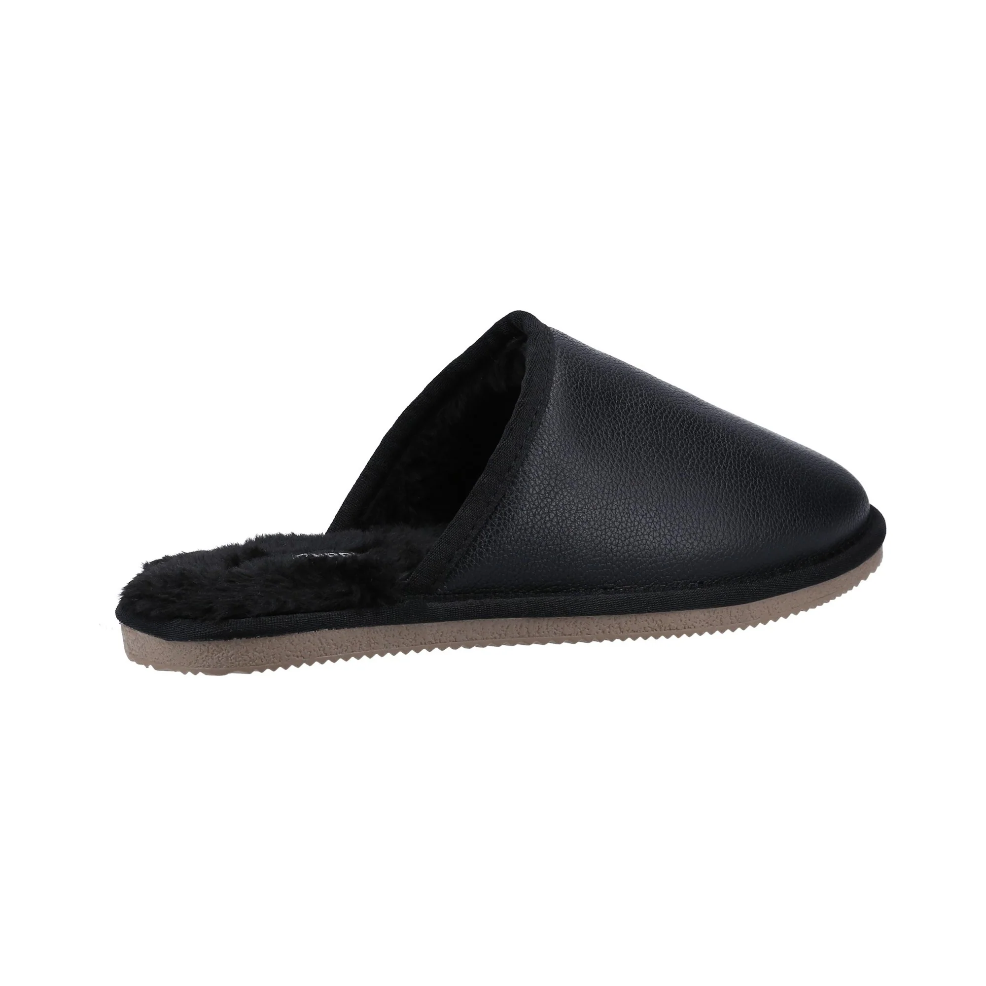 Hush Puppies Coady Leather Slipper Mens - Black - Image 2