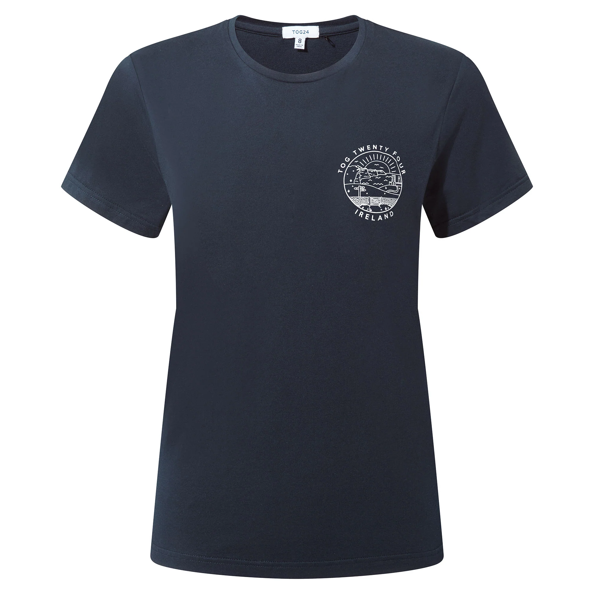 Ireland Womens 100% Cotton T-Shirt - Dark Indigo - Image 6