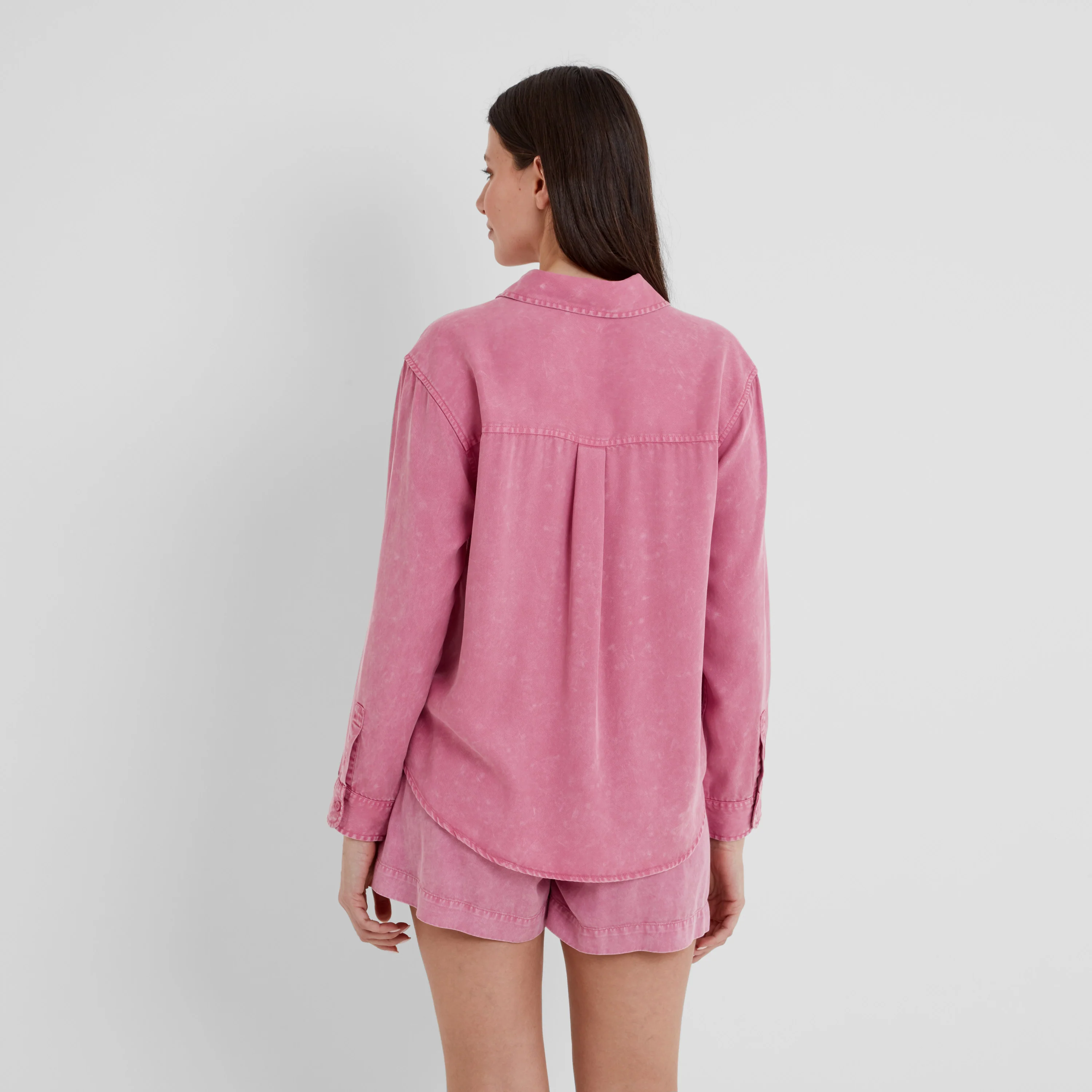 Irena Womens Long Sleeve Shirt - Rose Quartz - Image 4