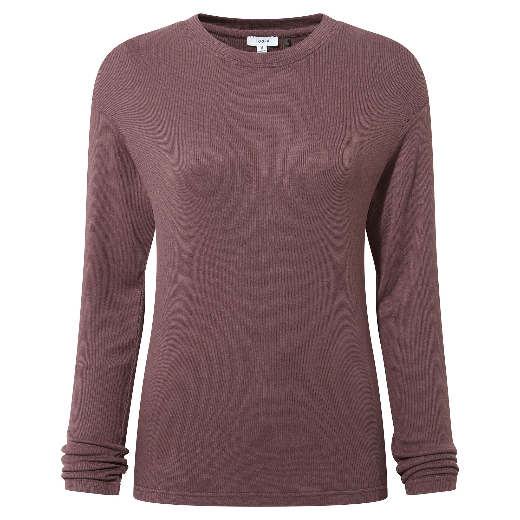 Jemma Womens Long Sleeve Supersoft T-Shirt - Dark Mauve - Image 9