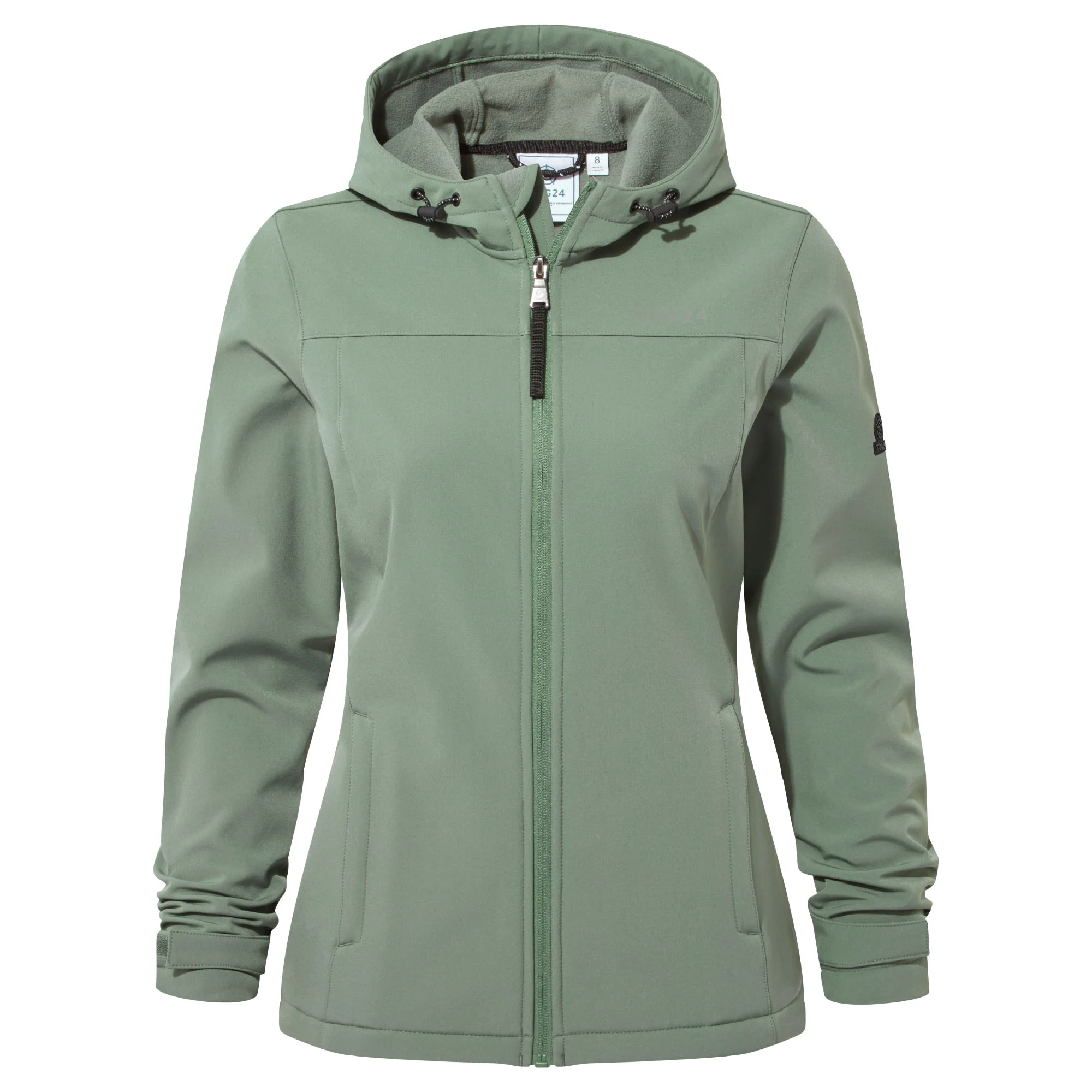 Keld Womens Shower Resistant Hooded Softshell Jacket - Light Forest - Image 7