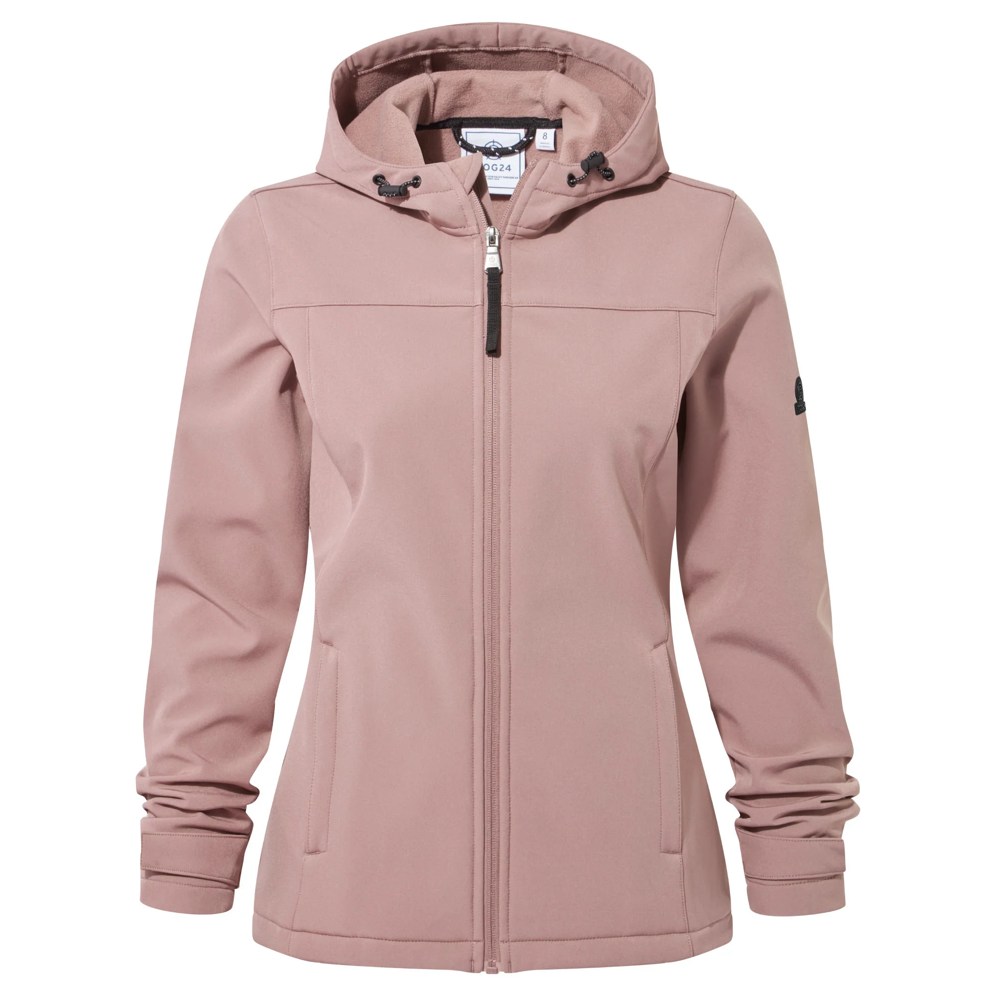 Keld Womens Shower Resistant Hooded Softshell Jacket - Mauve - Image 6