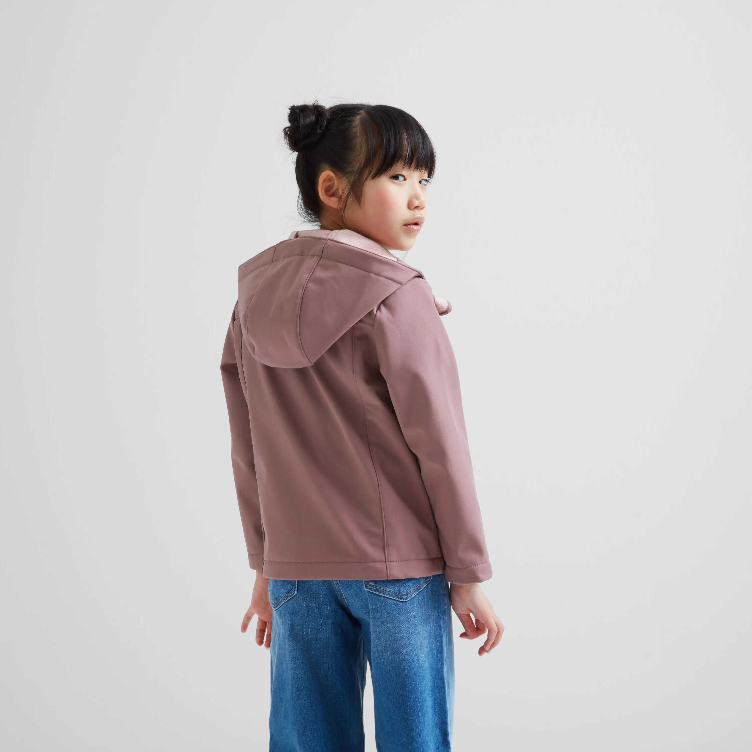 Koroma Kids Softshell Hooded Jacket - Mauve - Image 2