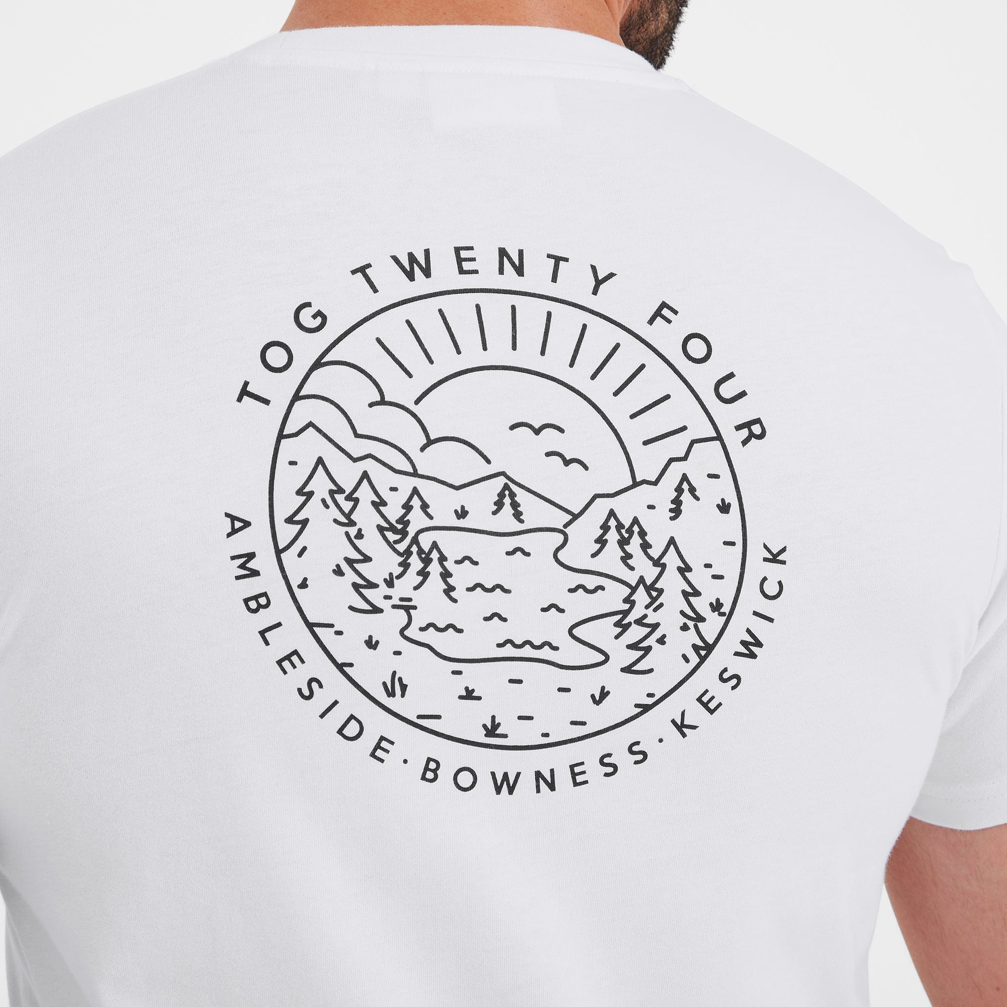 Lakes Mens 100% Cotton Supersoft T-Shirt - White - Image 2